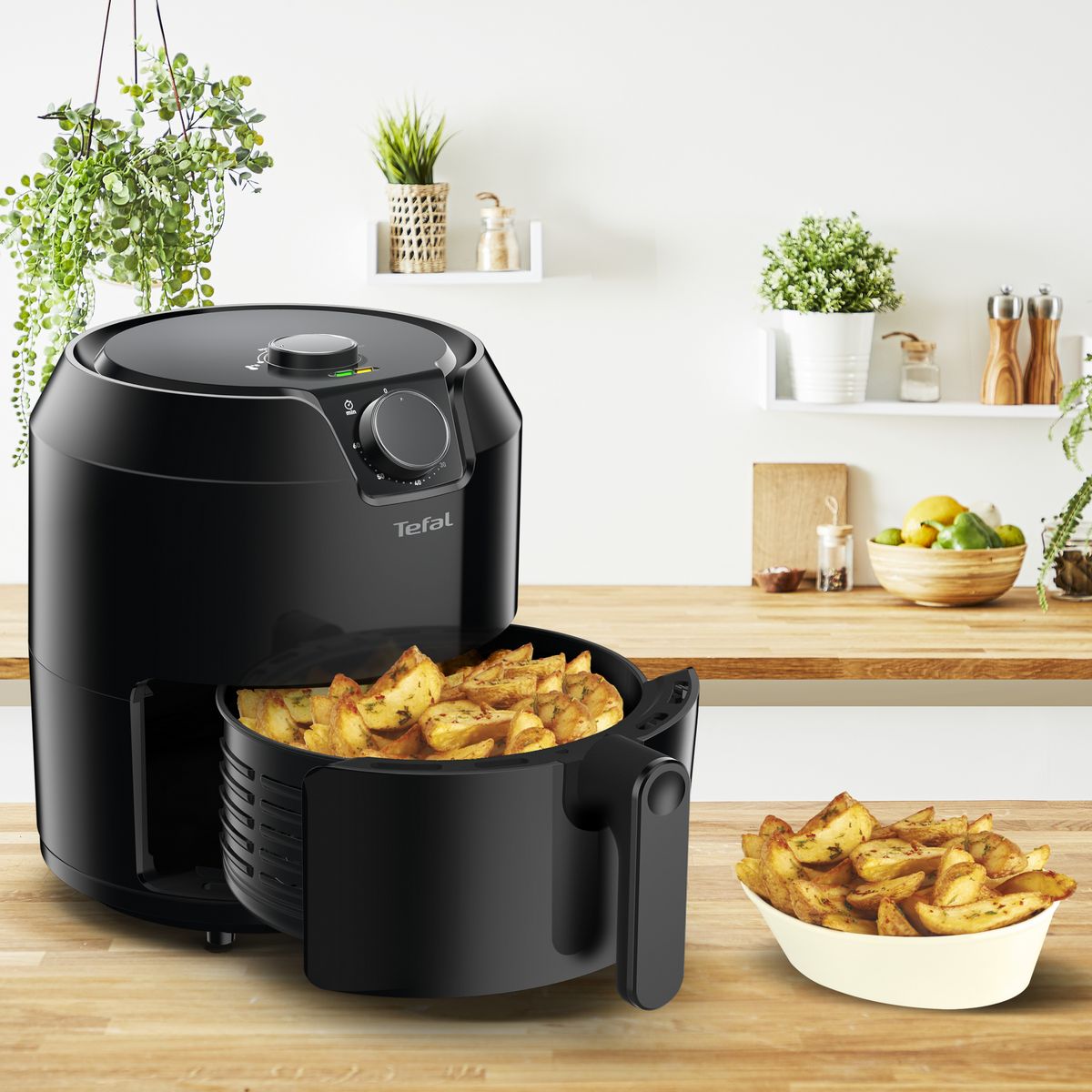 TEFAL Friteuse électrique Air fryer sans huile à air chaud EY201815 - Noir