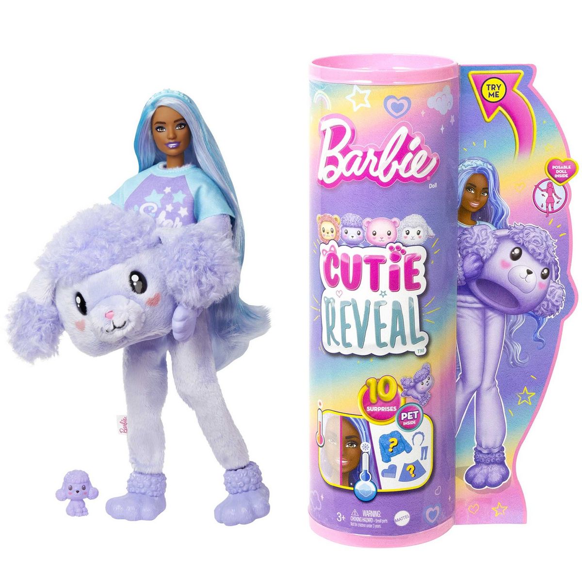 MATTEL Poupée Barbie Cutie Reveal Caniche