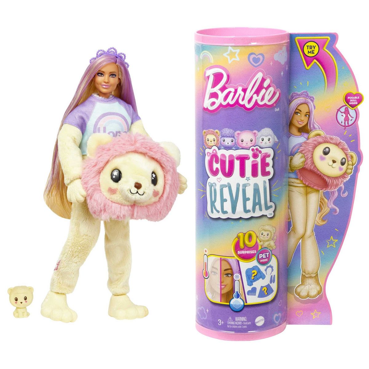 MATTEL Poupée Barbie Cutie Reveal Lion