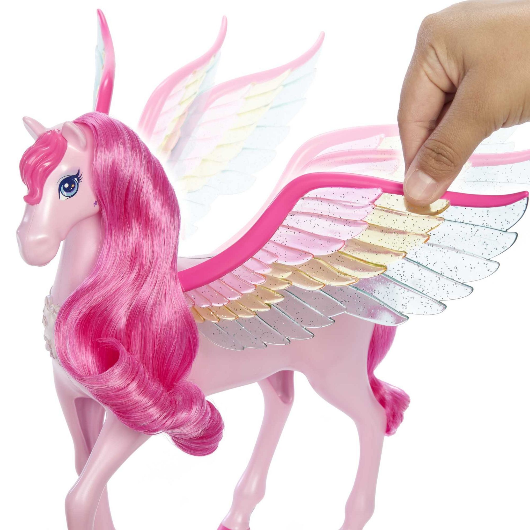 Voir la diapositive 7 : MATTEL Barbie Cheval Pégase sonore et lumineux - Une Touche de Magie