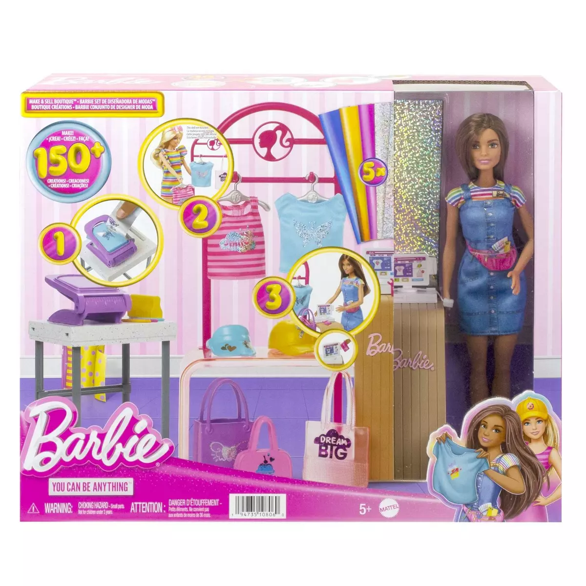 MATTEL Poupée Barbie - Boutique Création