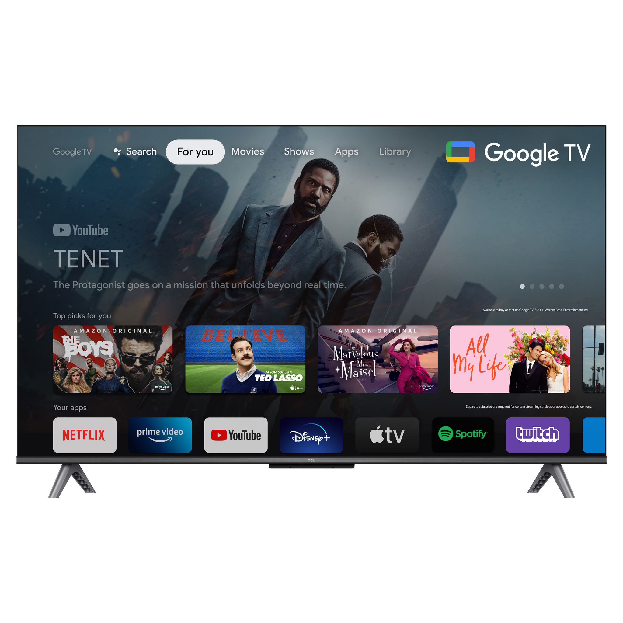 Voir la diapositive 2 : TCL 43C645 TV 4K QLED UHD 108 cm Smart TV