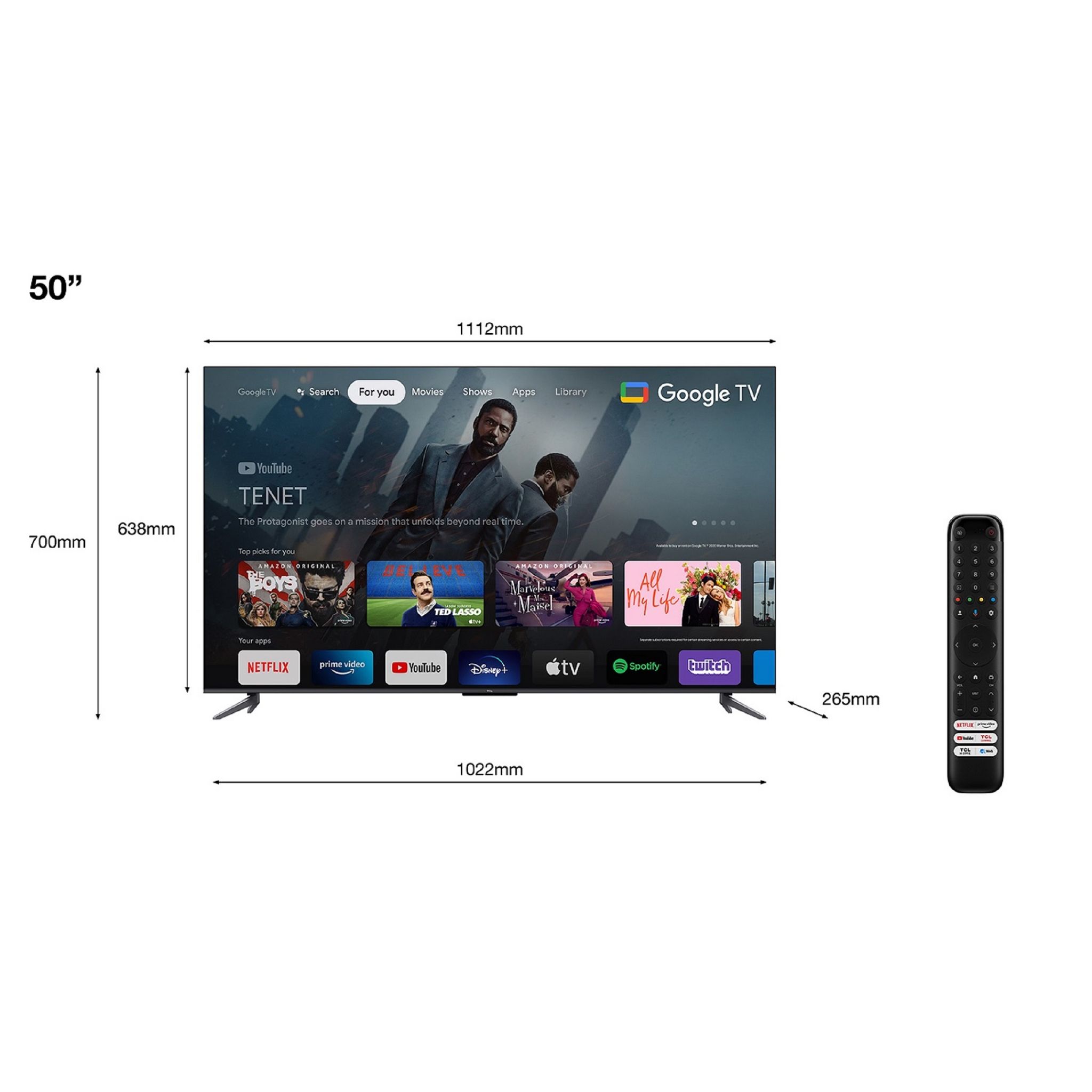 Voir la diapositive 10 : TCL 50C645 TV QLED UHD 127 cm Smart TV