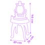 Voir la diapositive 3 : SMOBY Jeu de coiffure Smoby Coiffeuse Disney Princess 2 en 1 avec tabouret