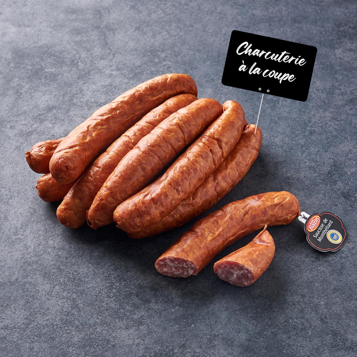 MON CHARCUTIER Véritable saucisse de Montbéliard IGP 3 portions 280 g à 320 g