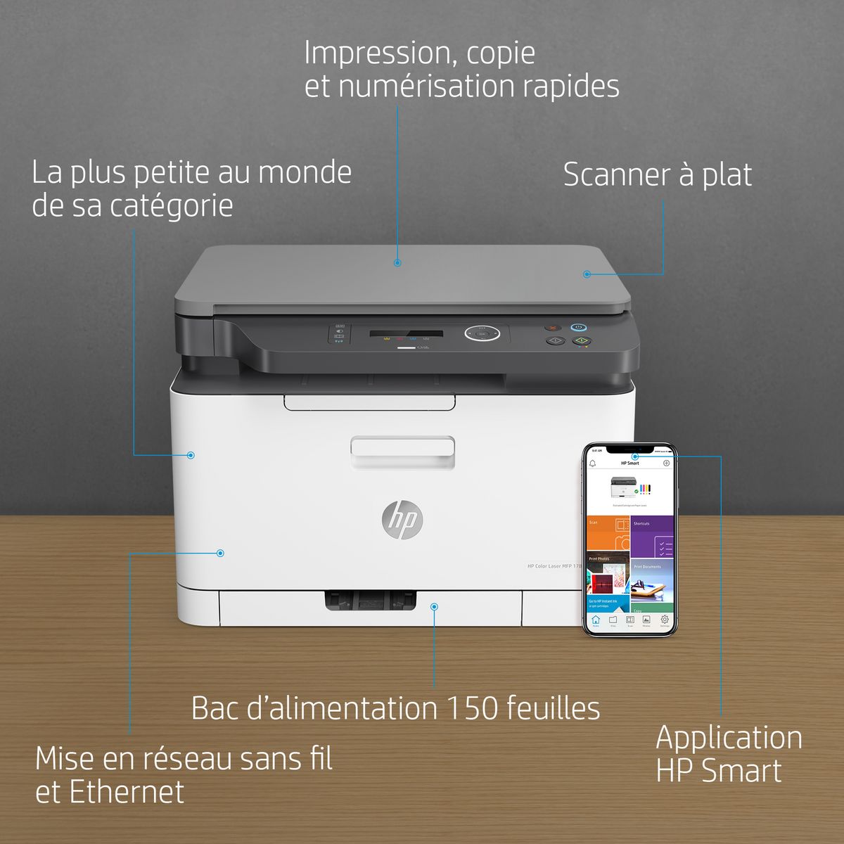 HP Imprimante COLOR LASER MFP 178NW