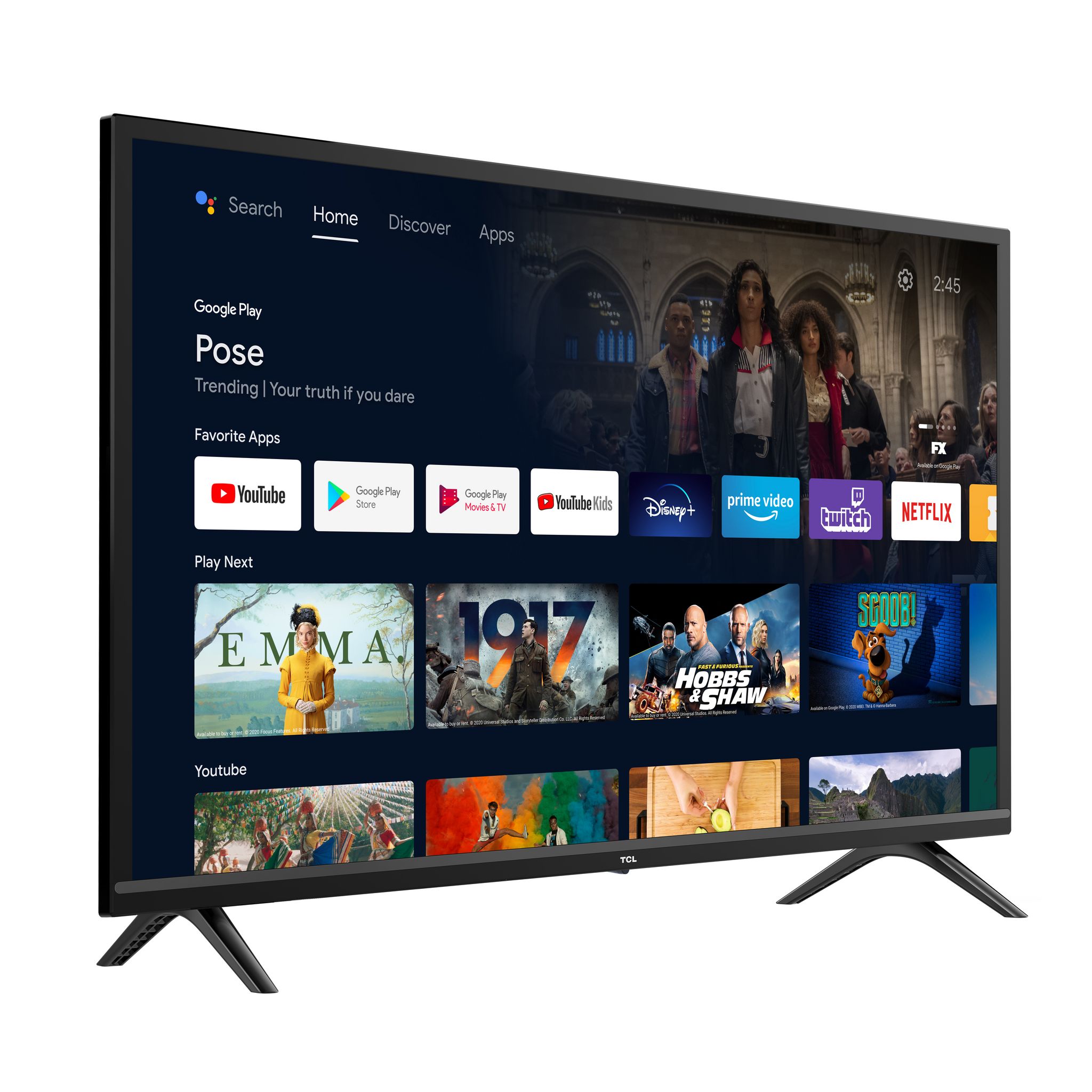 Voir la diapositive 2 : TCL 32S5403 TV LED HD HDR 80 cm Android TV
