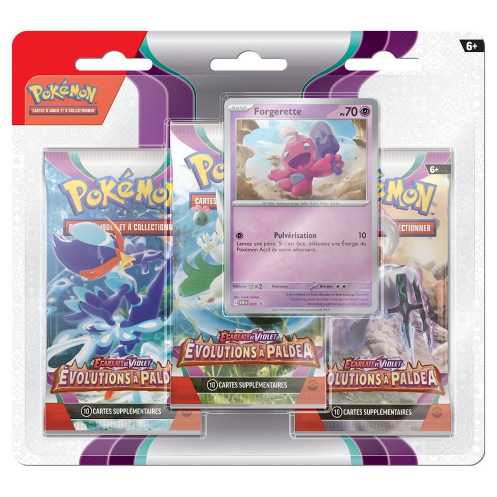 Voir la diapositive 2 : POKEMON Pack 3 Boosters Evolution Écarlate et Violet à Paldea - Pokémon