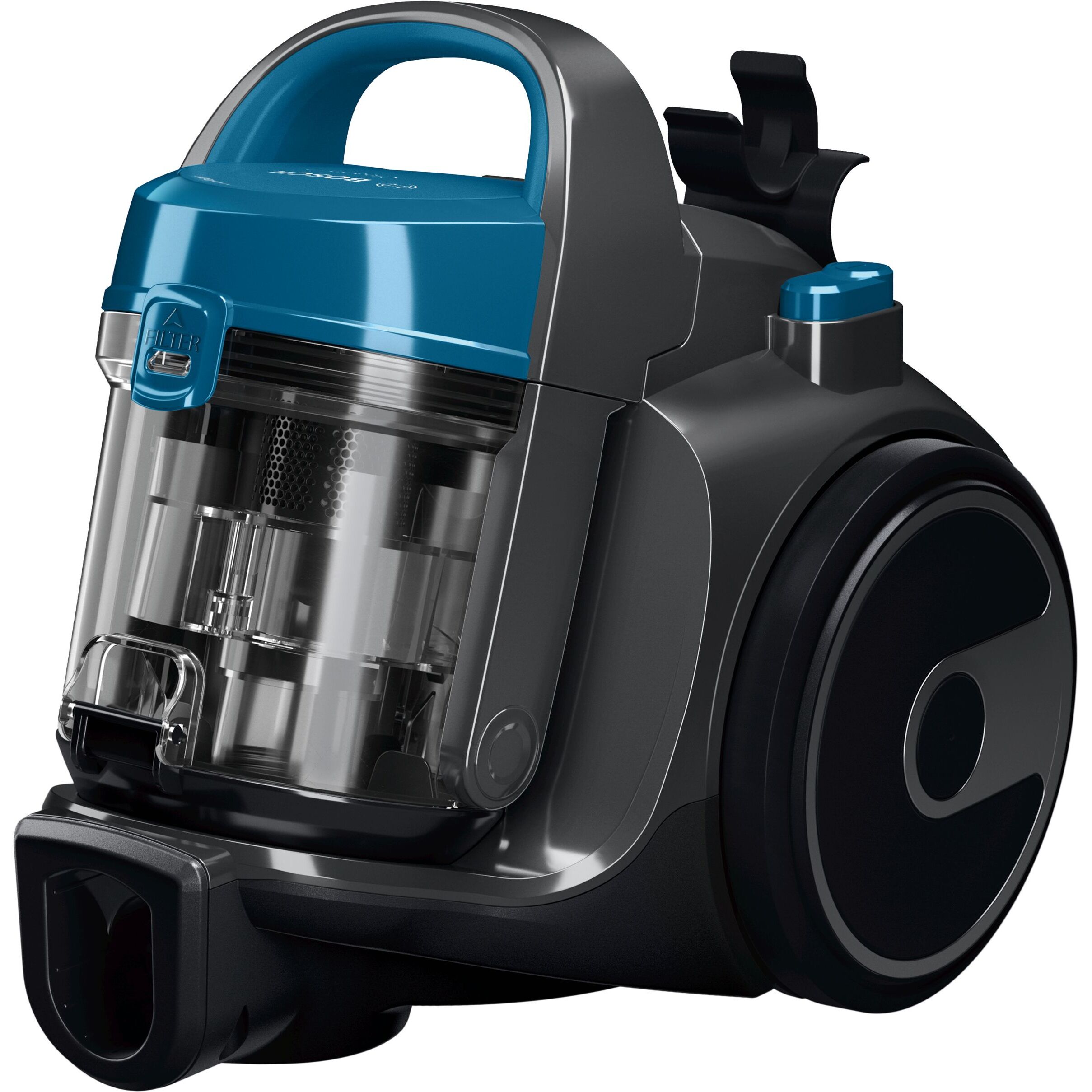 Voir la diapositive 4 : BOSCH Aspirateur traîneau sans sac BGS05A220 - Bleu