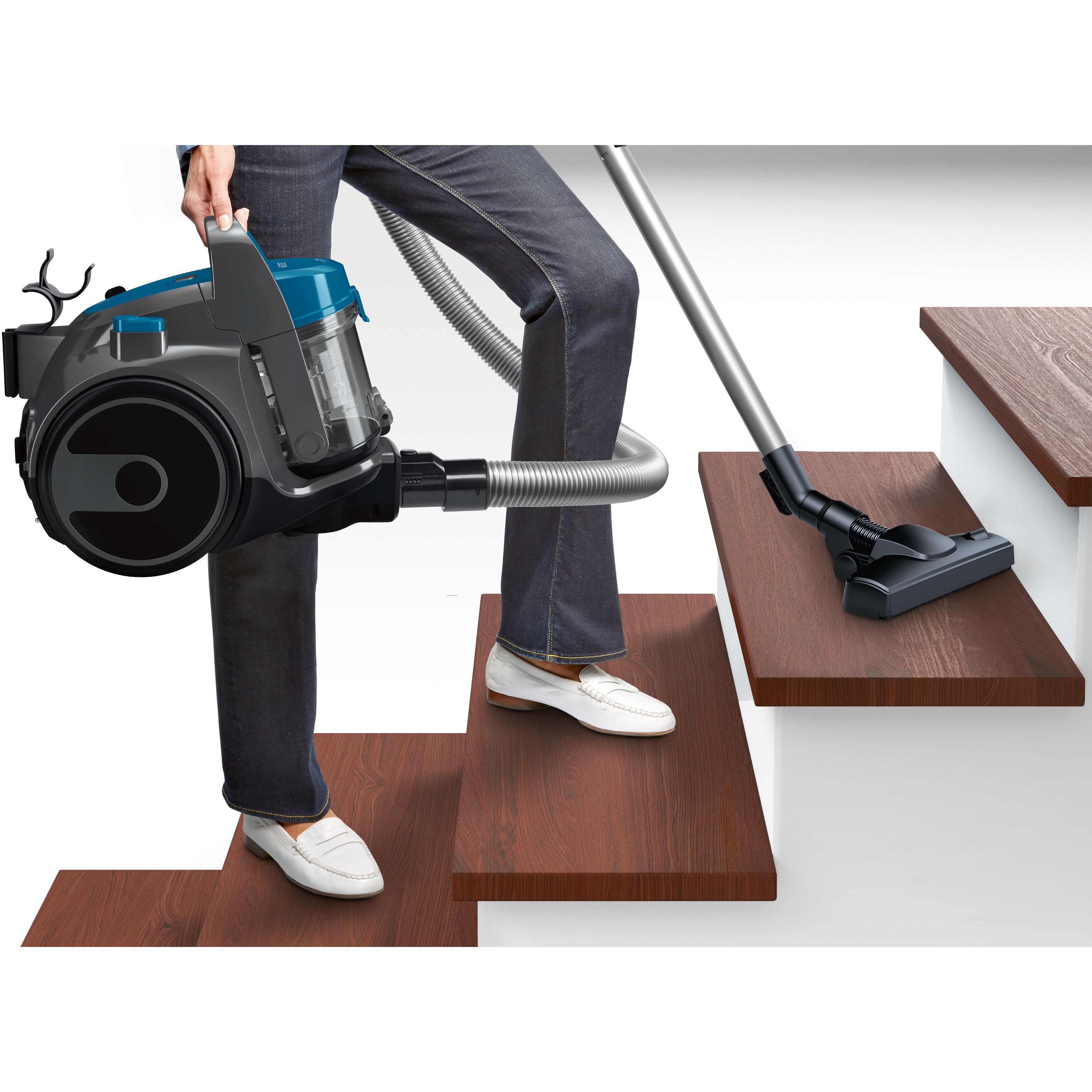 Voir la diapositive 8 : BOSCH Aspirateur traîneau sans sac BGS05A220 - Bleu