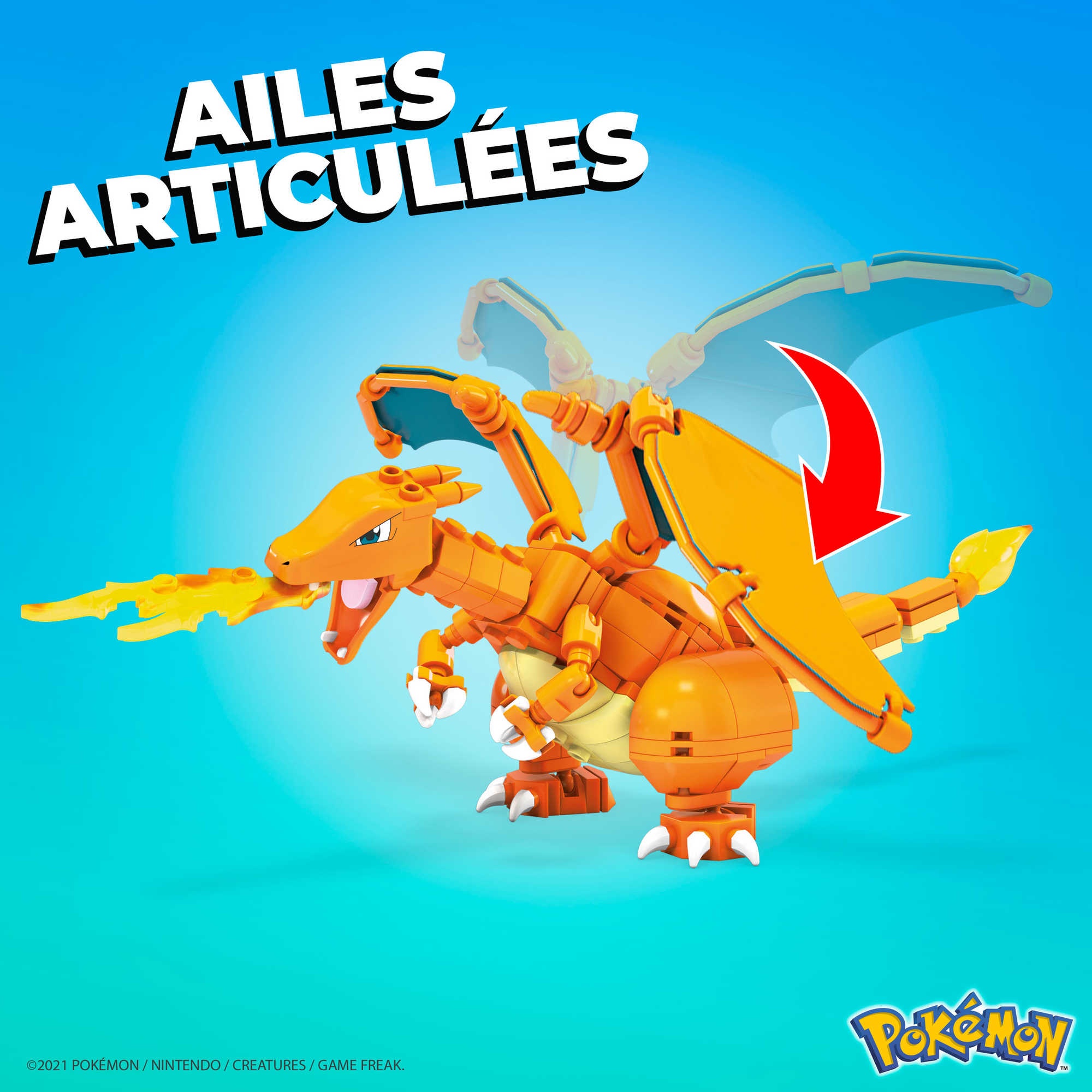 Voir la diapositive 2 : MATTEL Méga Construx Coffret Évolution Salamèche POKEMON