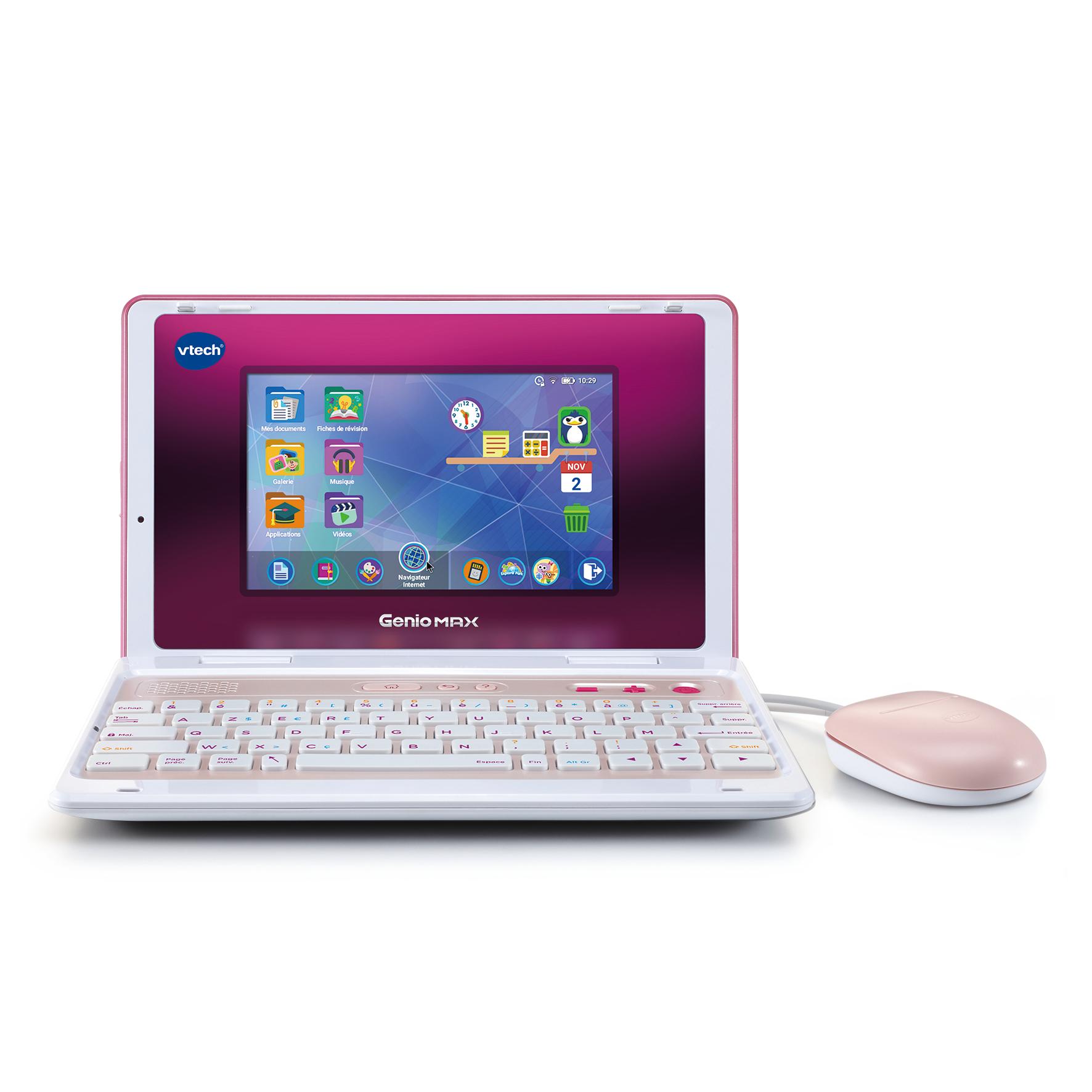 Voir la diapositive 2 : VTECH Ordinateur Genio Max Écran 7 pouces - Rose