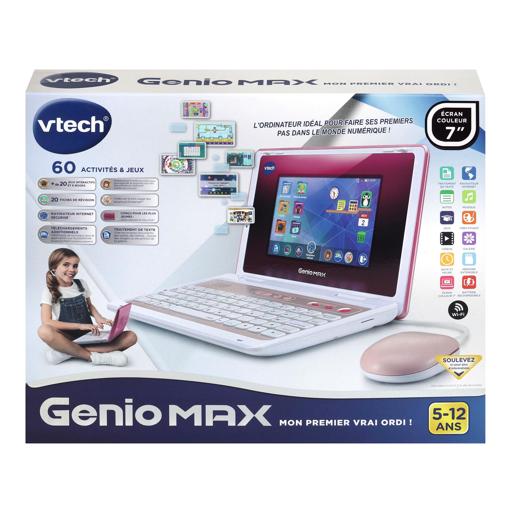Voir la diapositive 6 : VTECH Ordinateur Genio Max Écran 7 pouces - Rose