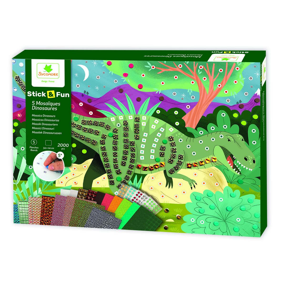 SYCOMORE Stick n Fun mosaïques Dinosaures