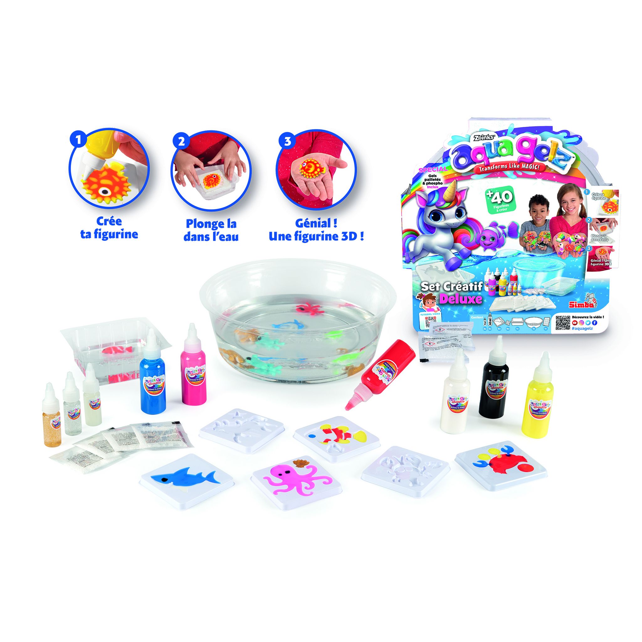 Voir la diapositive 4 : SIMBA Set créatif Deluxe Aqua Gelz