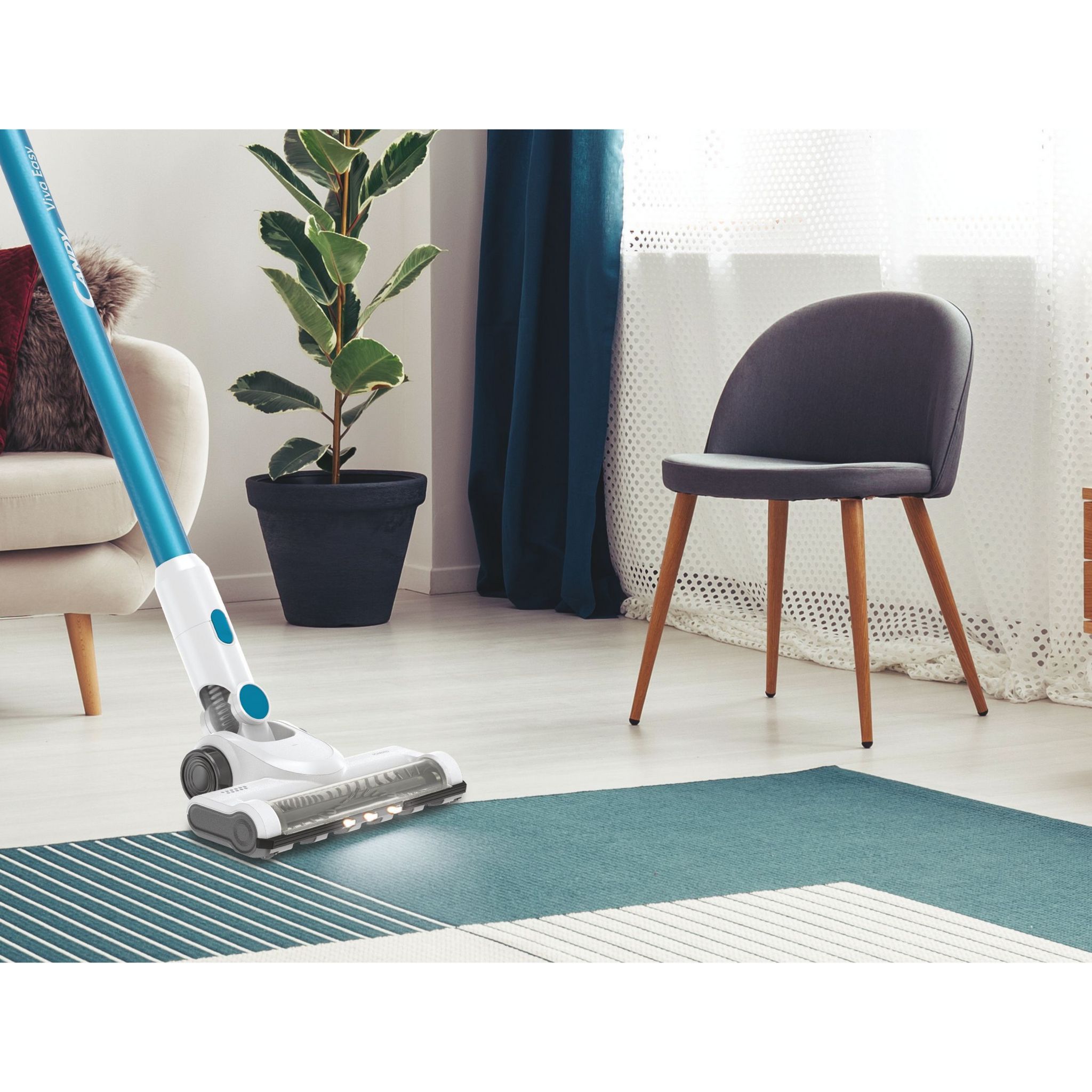 Voir la diapositive 5 : CANDY Aspirateur balai CVIVA02 - Bleu