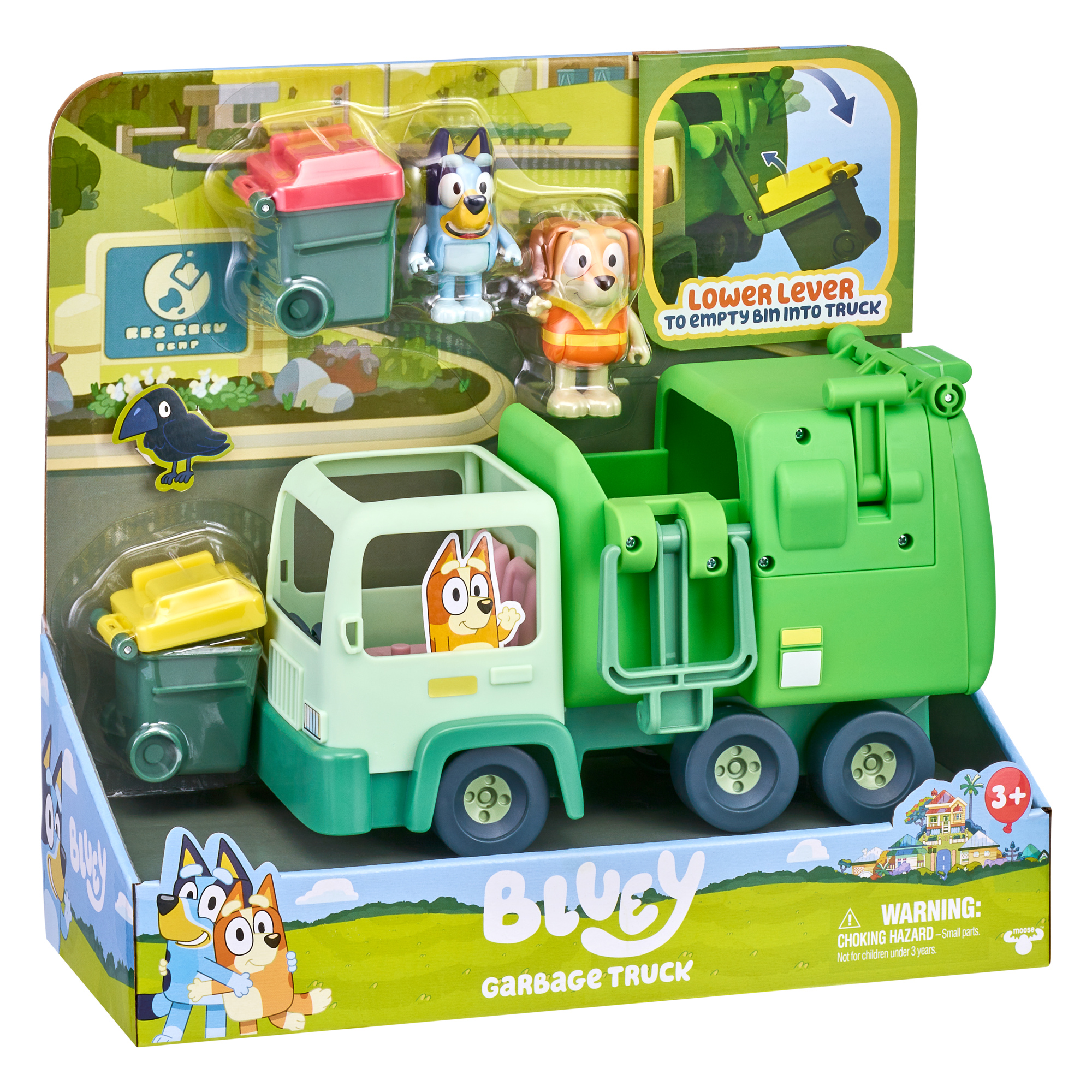 Voir la diapositive 4 : MOOSE Véhicule Camion Poubelle Bluey