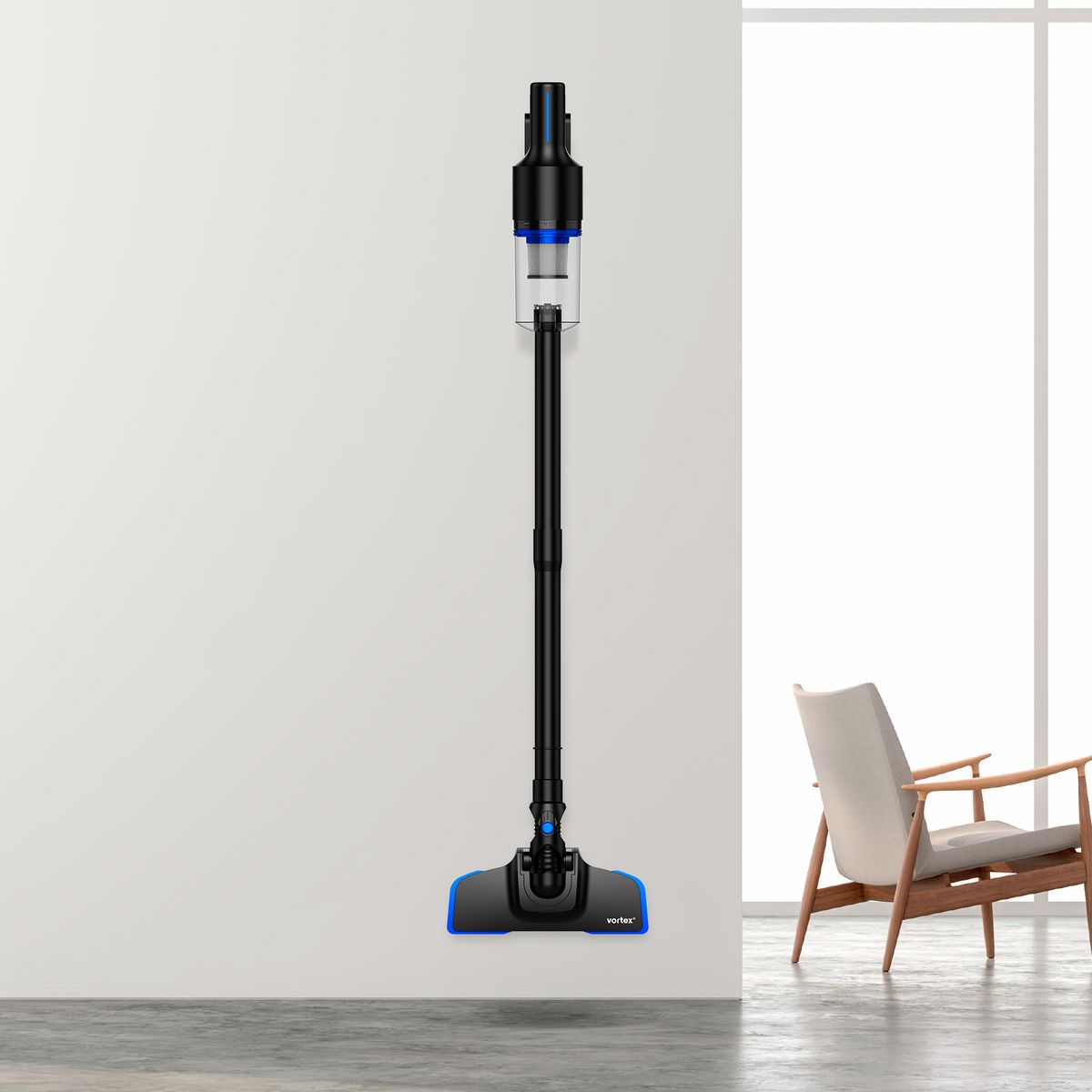 VORTEX Aspirateur balai 2 en 1 filaire F10 - Noir