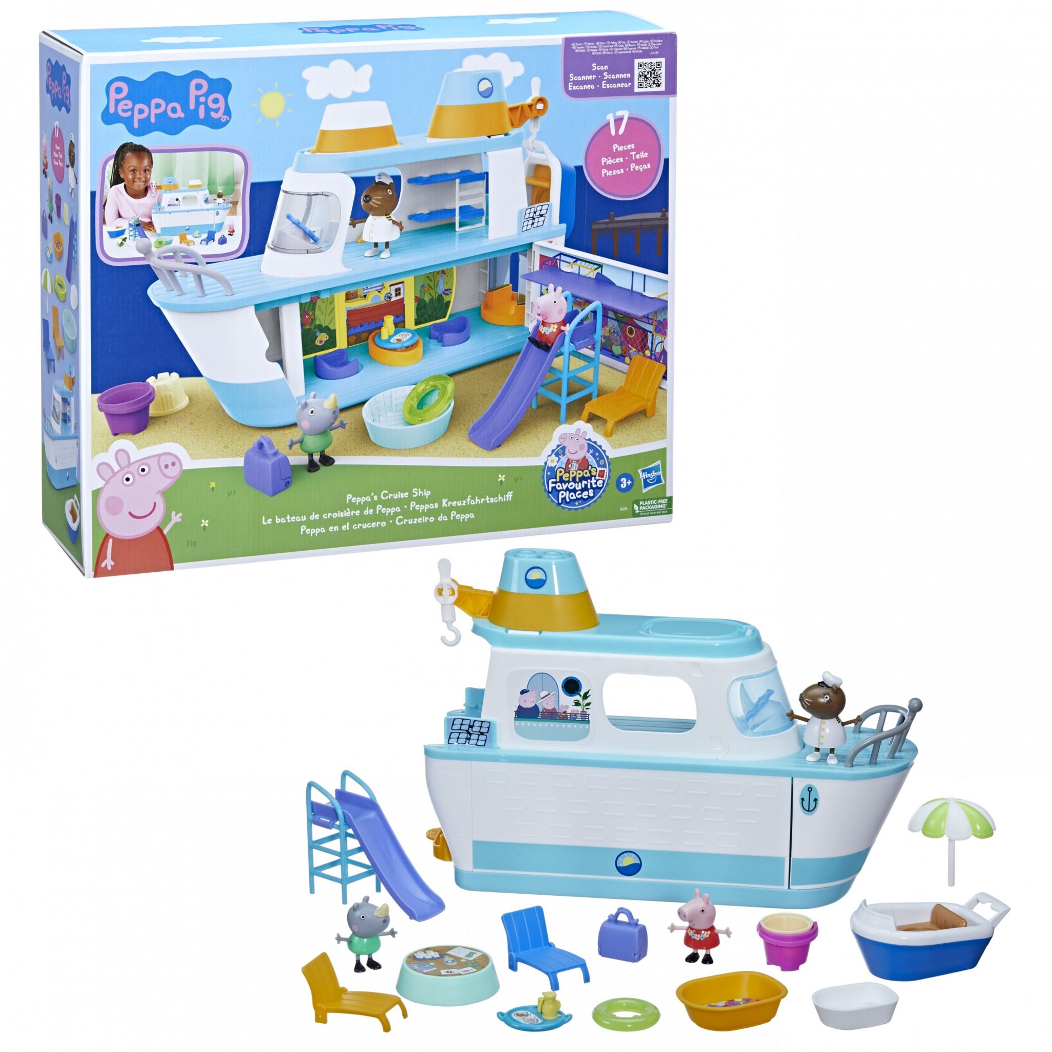 Voir la diapositive 3 : HASBRO Coffret Peppa Pig Bateau de croisière
