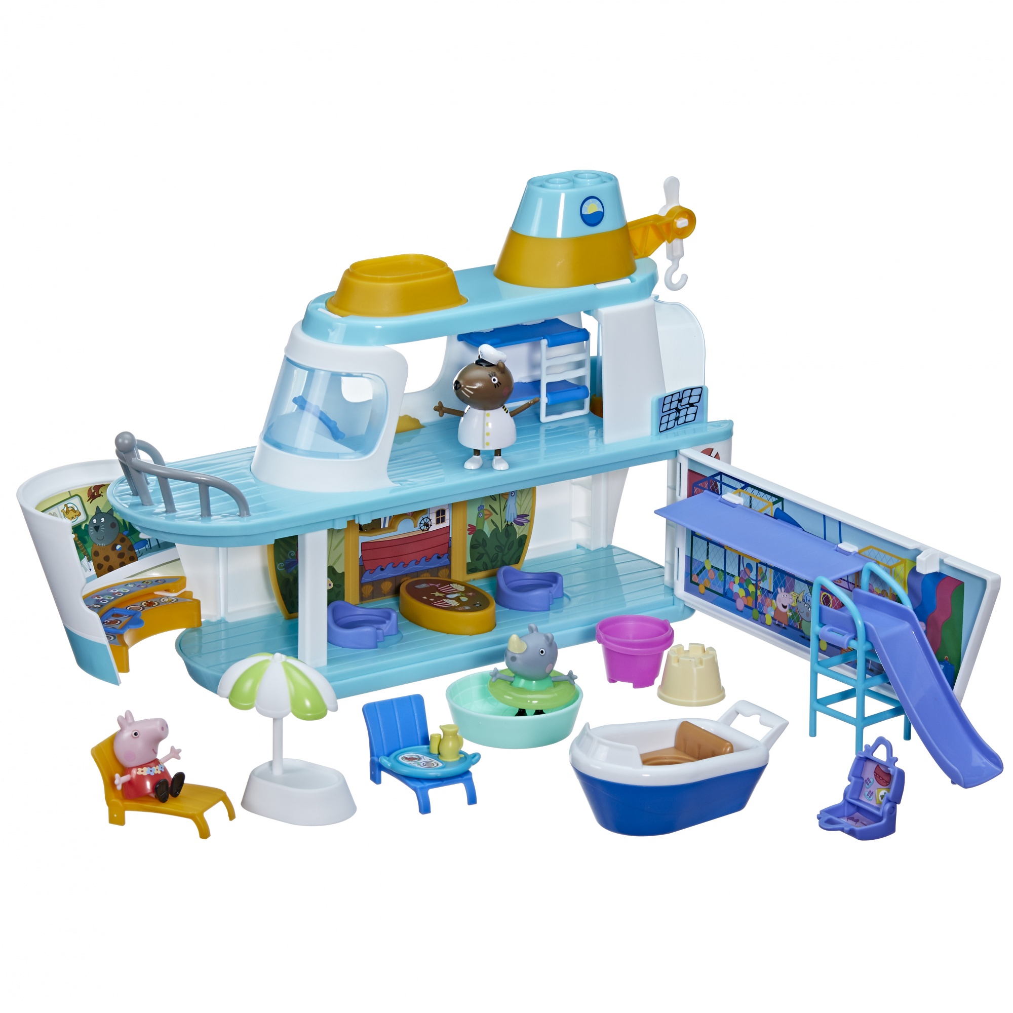 Voir la diapositive 4 : HASBRO Coffret Peppa Pig Bateau de croisière
