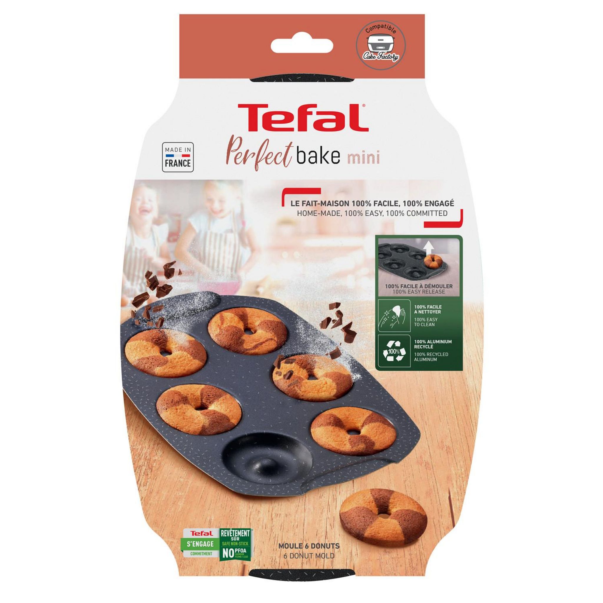 Voir la diapositive 8 : TEFAL Moule mini donuts Perfectbake
