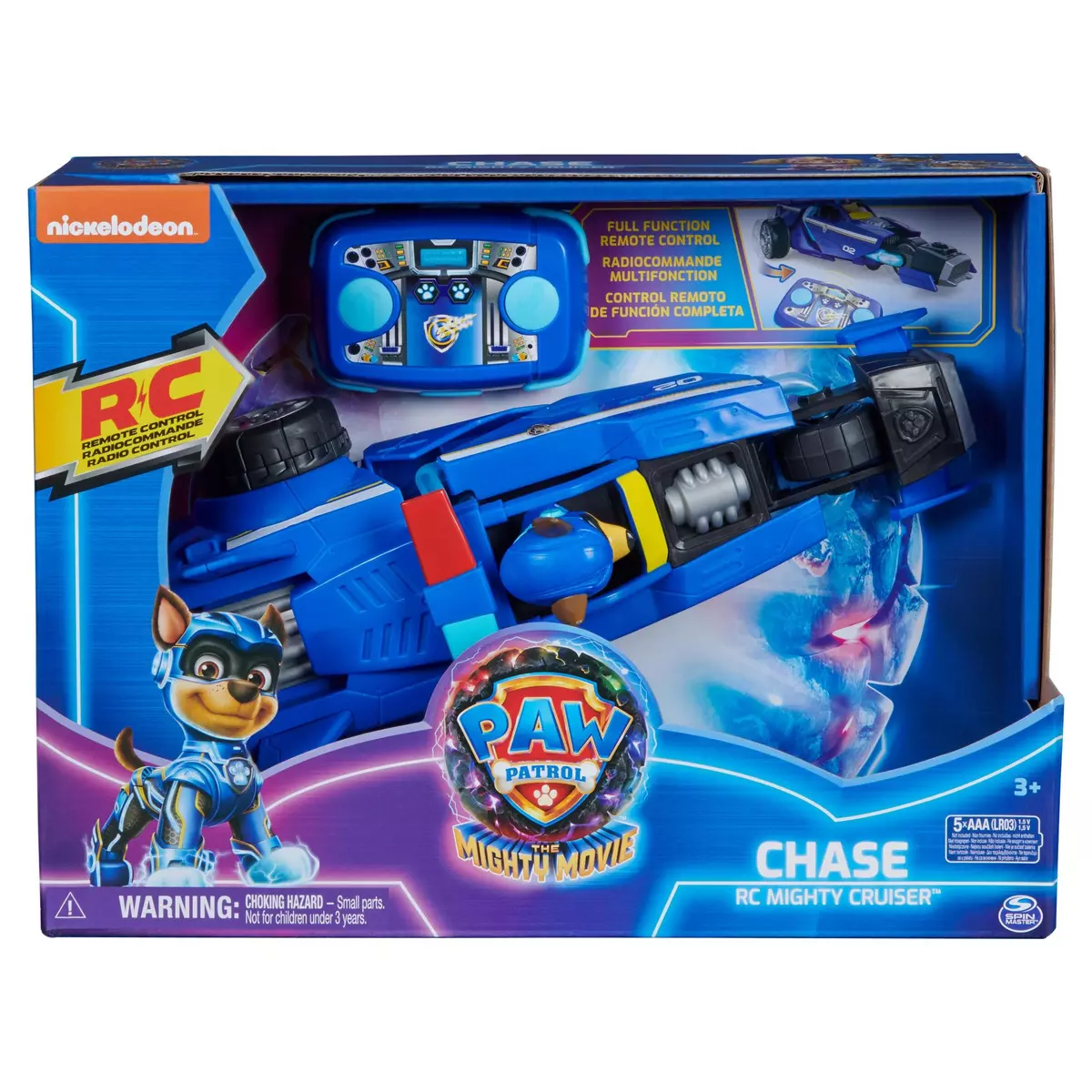 SPIN MASTER Véhicule Deluxe Paw Patrol La Pat Patrouille Chase The Mighty  Movie pas cher 