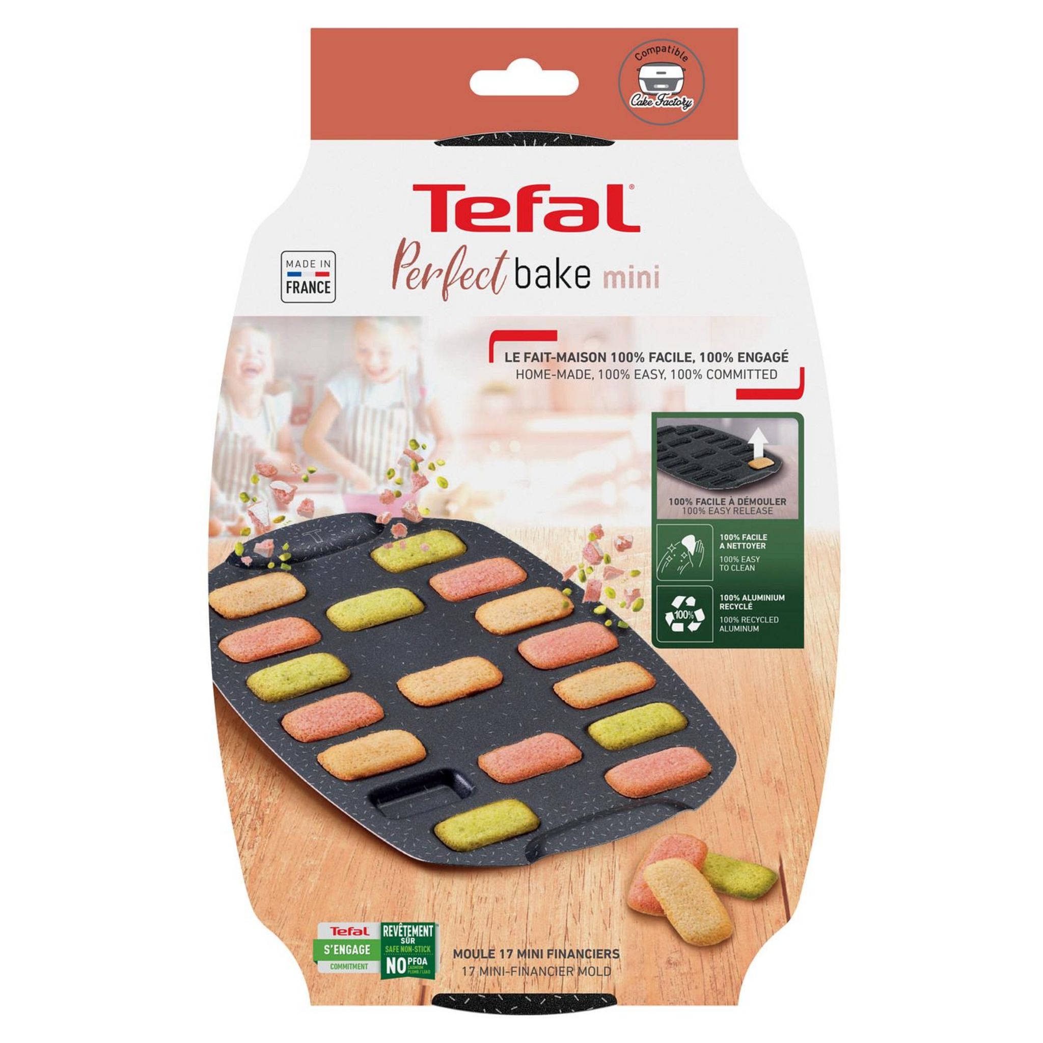 Voir la diapositive 8 : TEFAL Moule à financier Perfectbake mini financiers