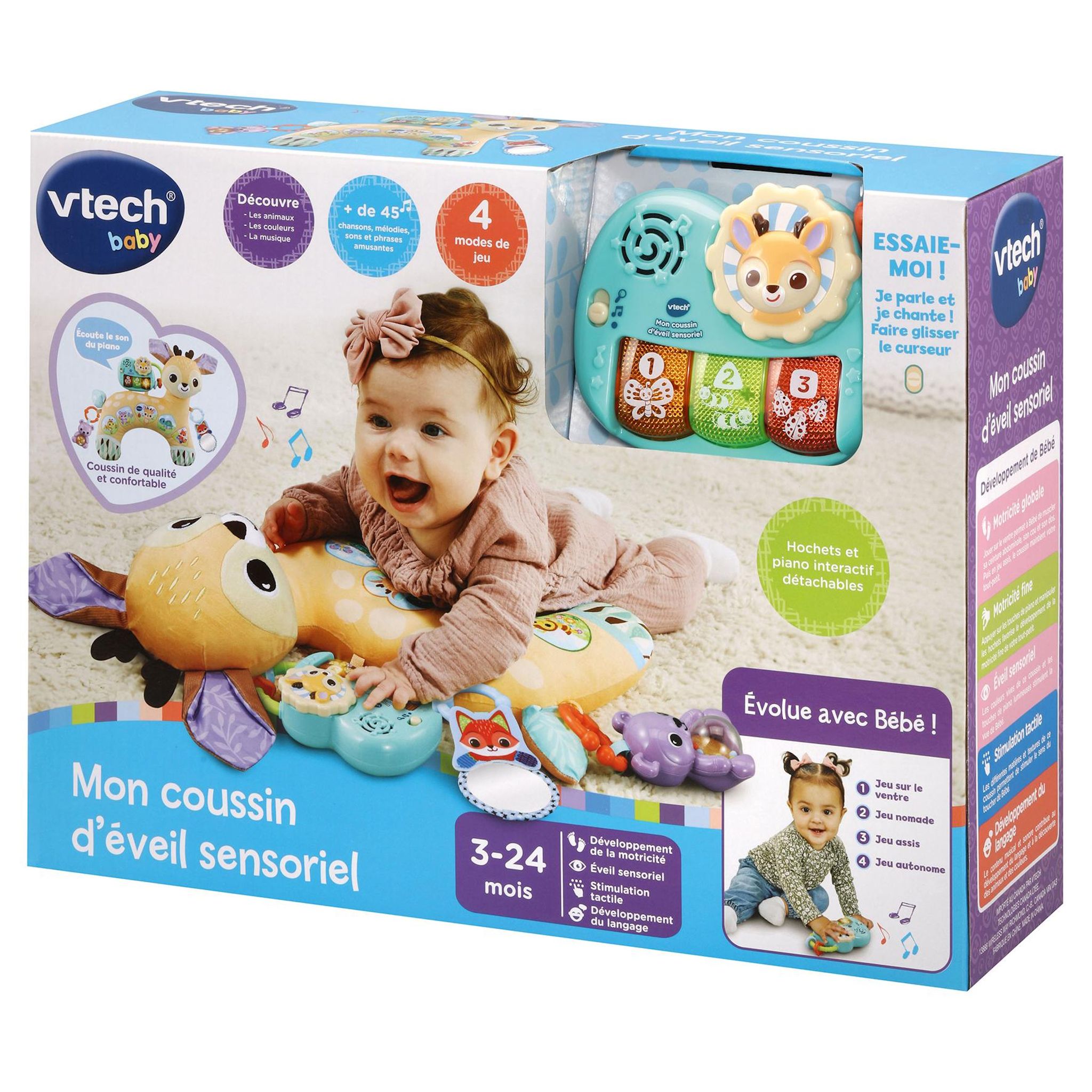 Voir la diapositive 6 : VTECH Mon Coussin D'éveil Sensoriel