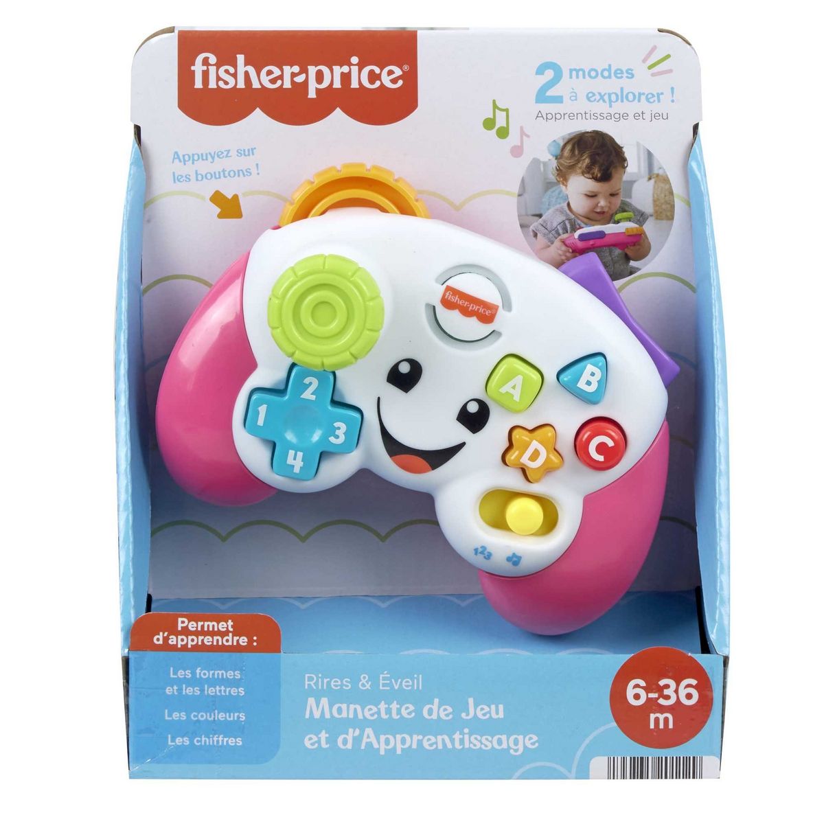 MATTEL Manette de jeux et d'apprentissage - Rose