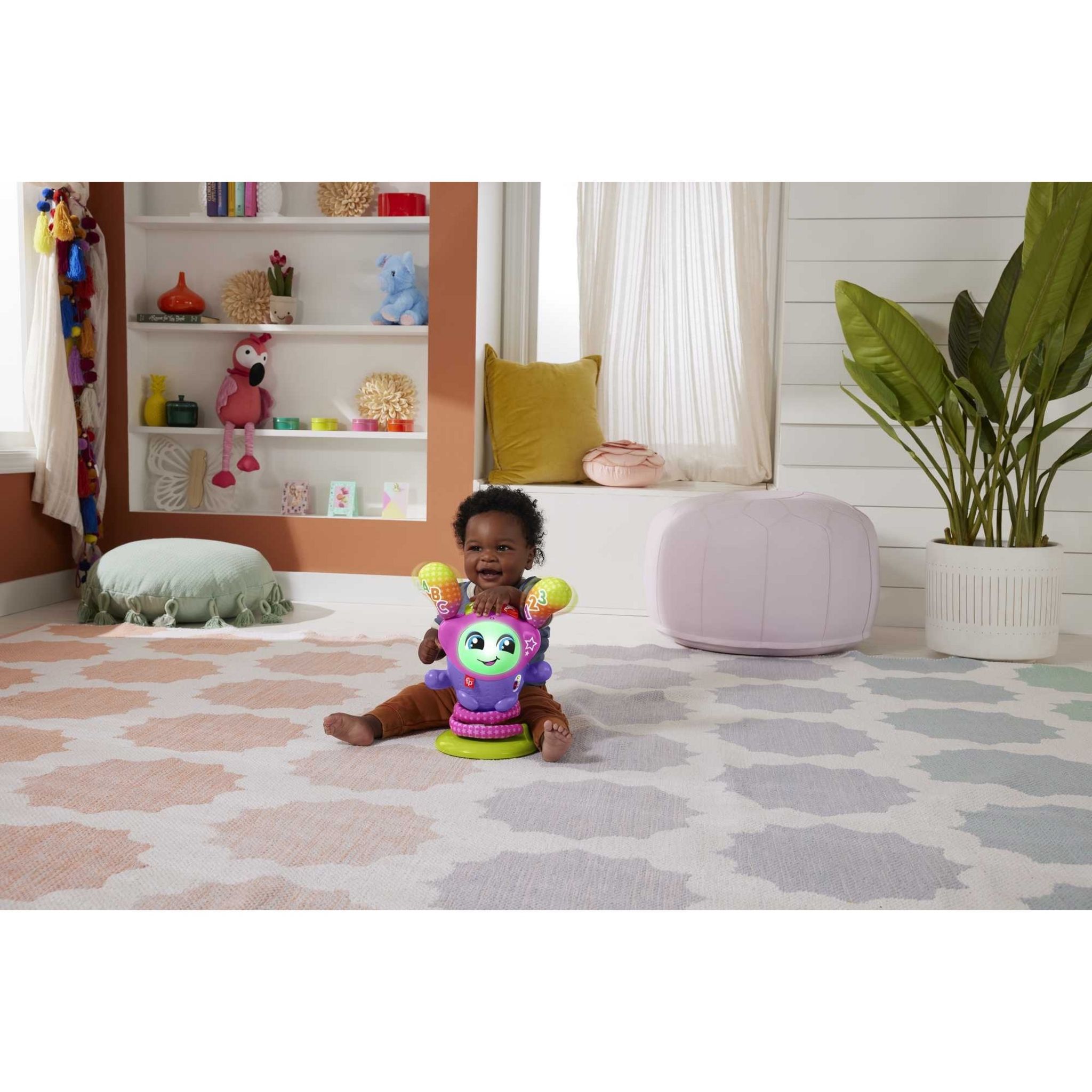 Voir la diapositive 3 : MATTEL Fisher-price - DJ Le robot danseur à rebond rose