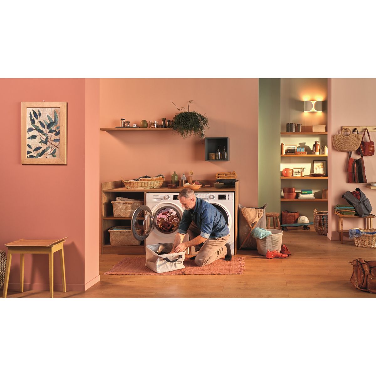 HOTPOINT Lave linge hublot à induction NS944CWWFRN, 9 kg, 1400 T/min, C