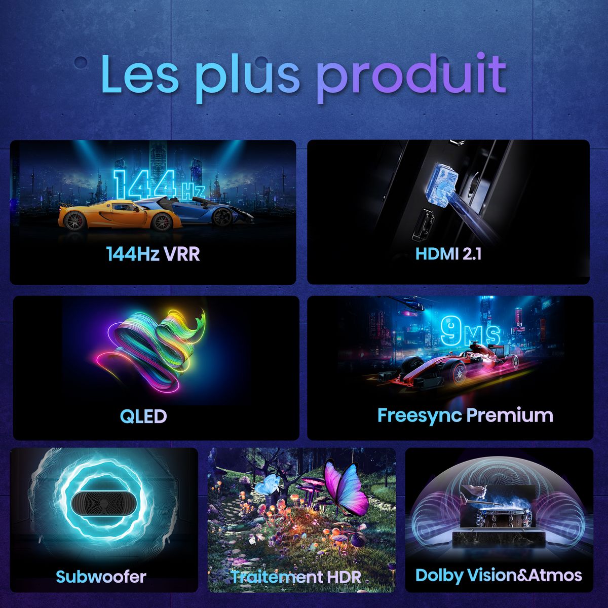 HISENSE 55E7KQ PRO 2023 TV QLED 4K Ultra HD 139 cm Smart TV