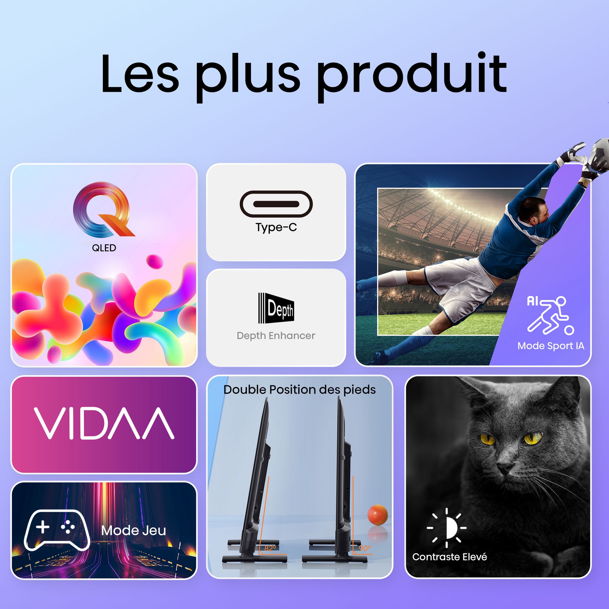 Voir la diapositive 5 : HISENSE 32A5KQ 2023 TV QLED Full HD 80 cm Smart TV