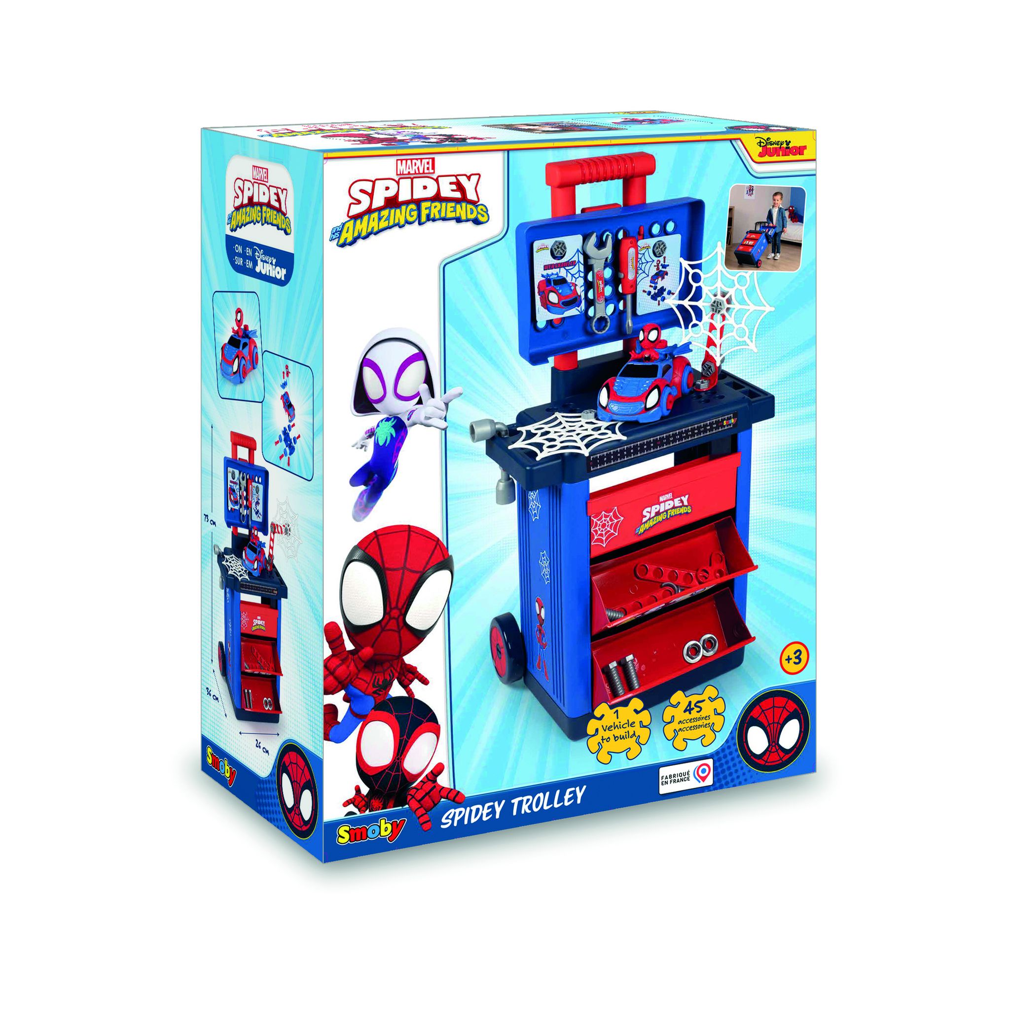 Voir la diapositive 2 : SMOBY Spidey - chariot de bricolage