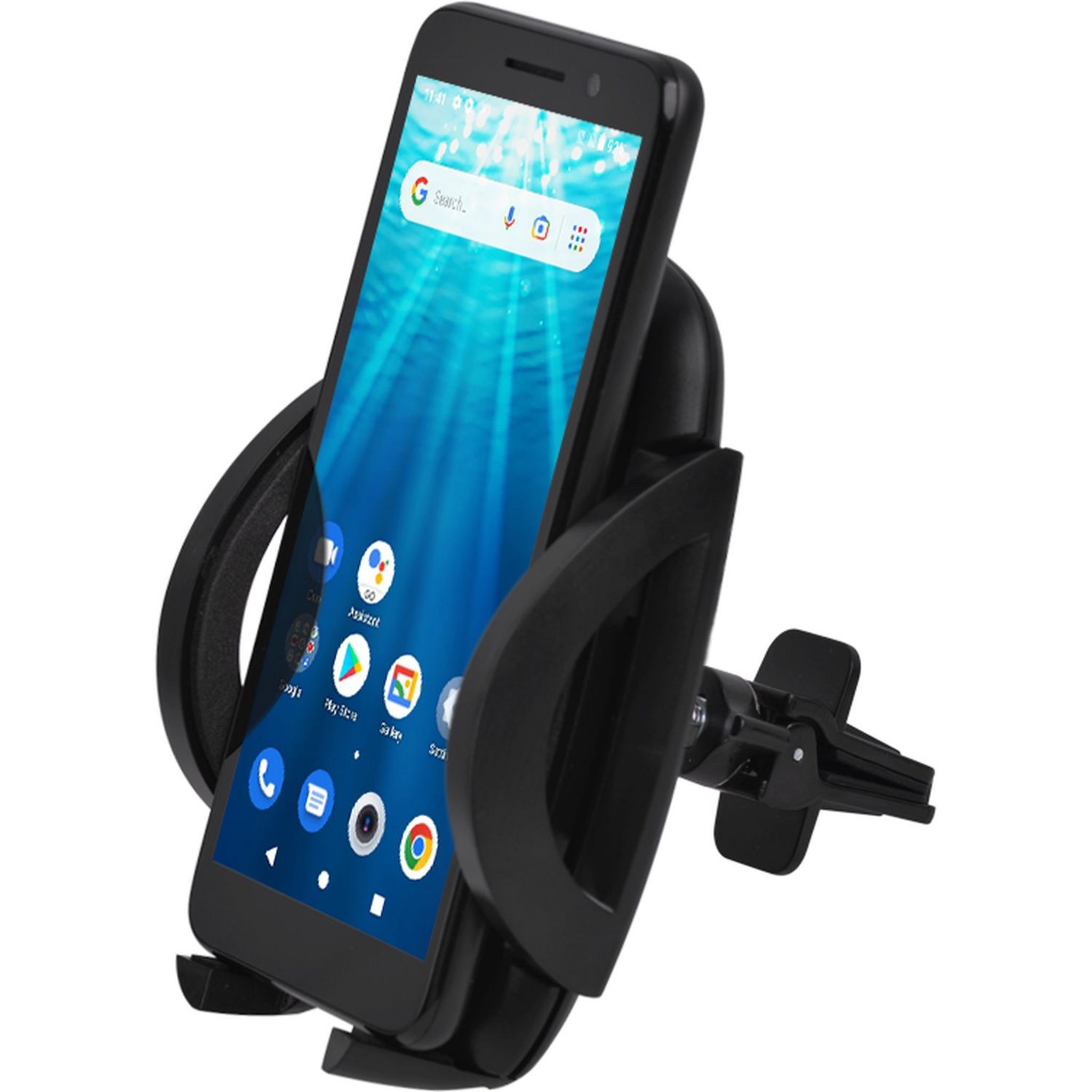 Voir la diapositive 5 : QILIVE Support voiture sur grille d'aération et ventouse - Noir