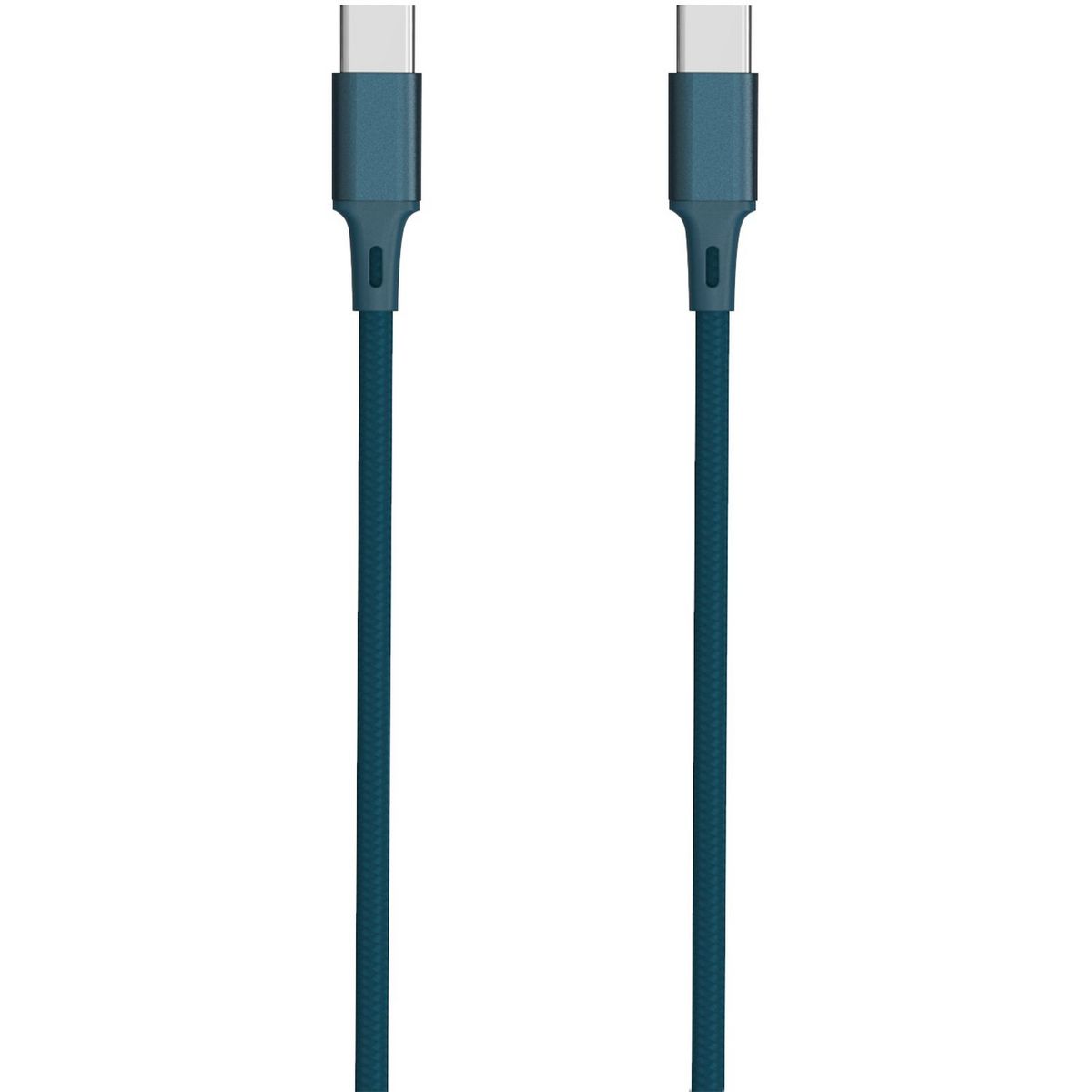 QILIVE Câble de charge USB C/USB C Textile - Vert