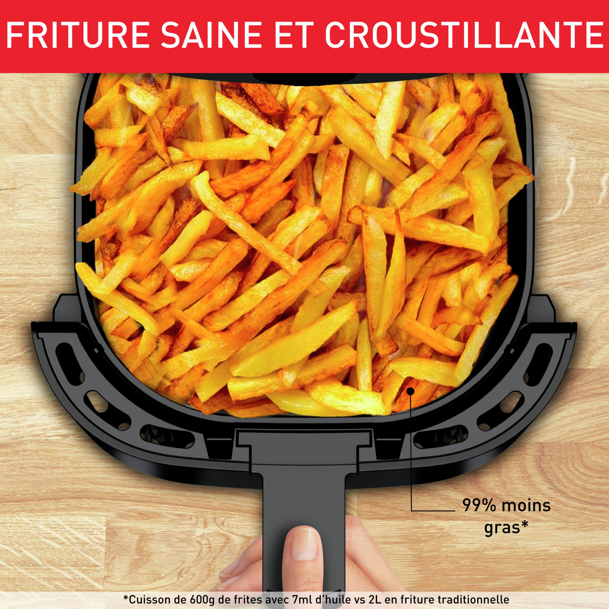 Voir la diapositive 12 : MOULINEX Friteuse électrique sans huile à air chaud EZ130810 - Noir
