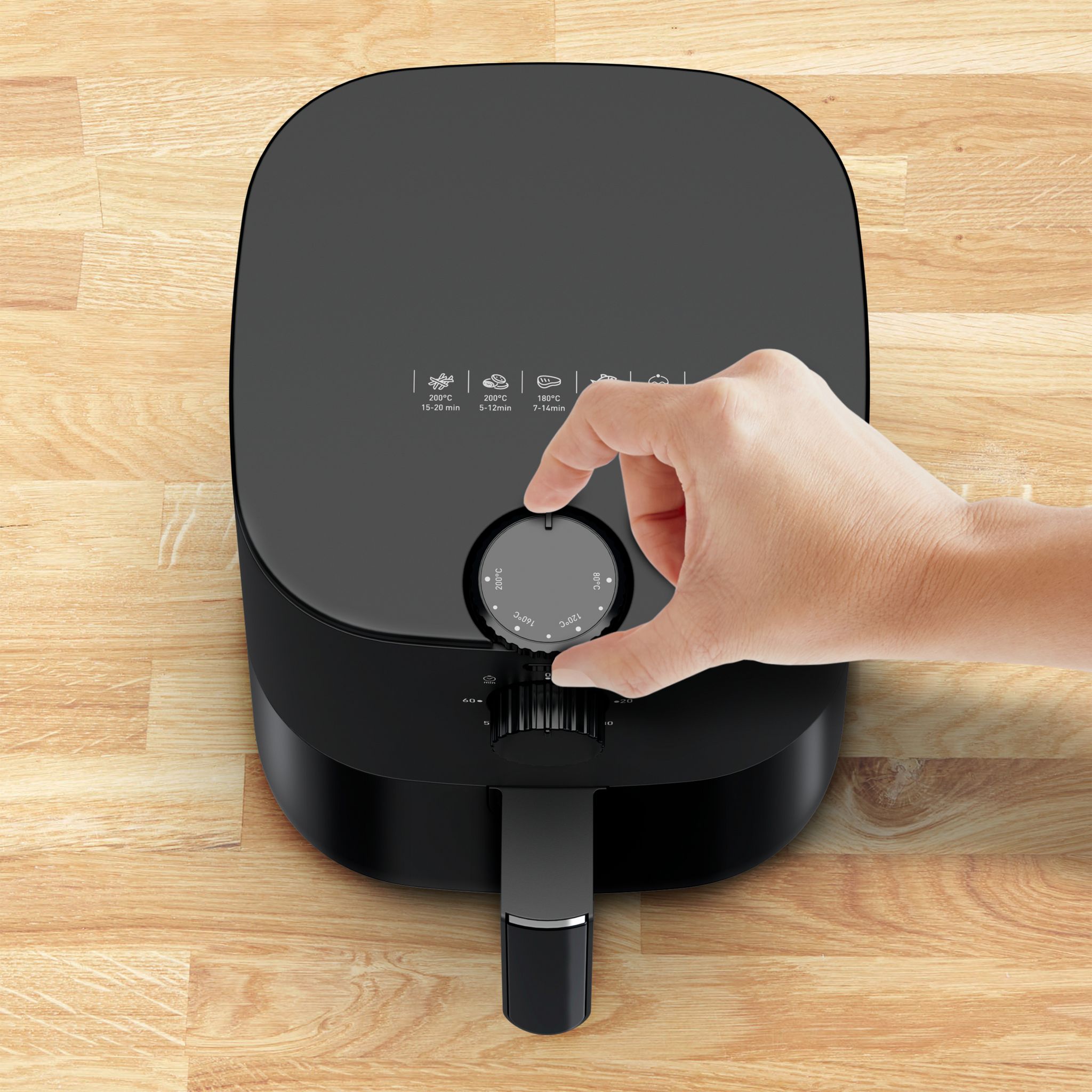 Voir la diapositive 13 : MOULINEX Friteuse électrique sans huile à air chaud EZ130810 - Noir