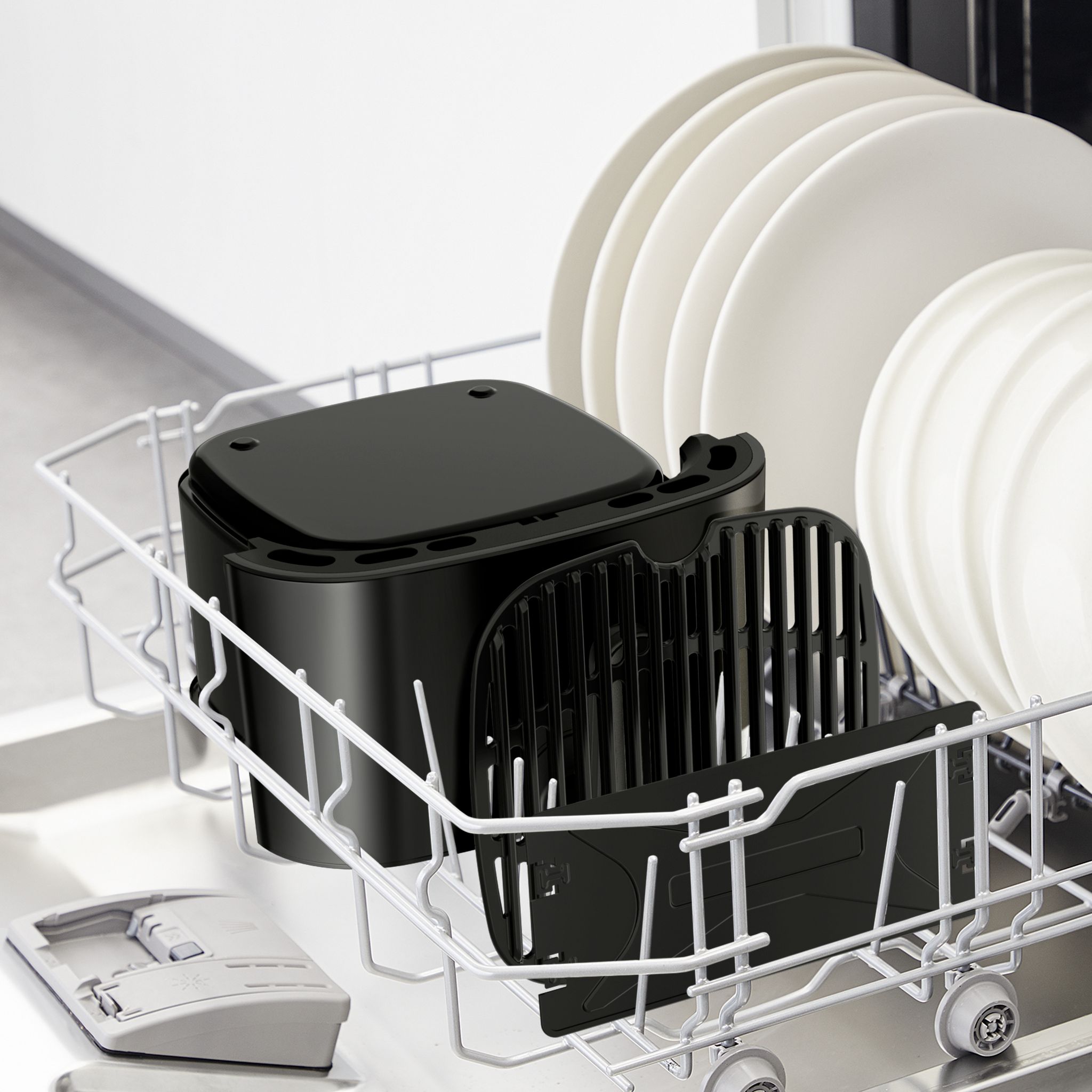 Voir la diapositive 14 : MOULINEX Friteuse électrique sans huile à air chaud EZ130810 - Noir