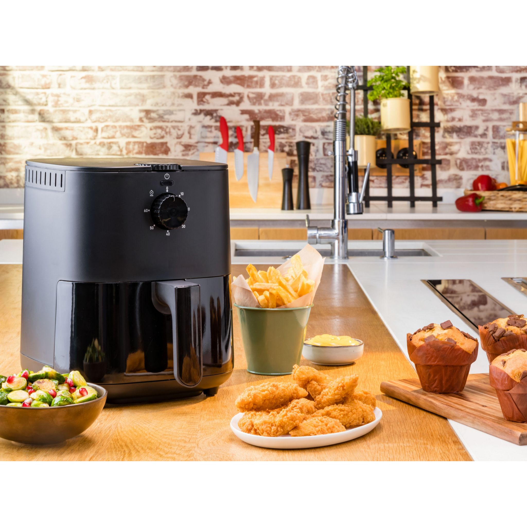 Voir la diapositive 15 : MOULINEX Friteuse électrique sans huile à air chaud EZ130810 - Noir