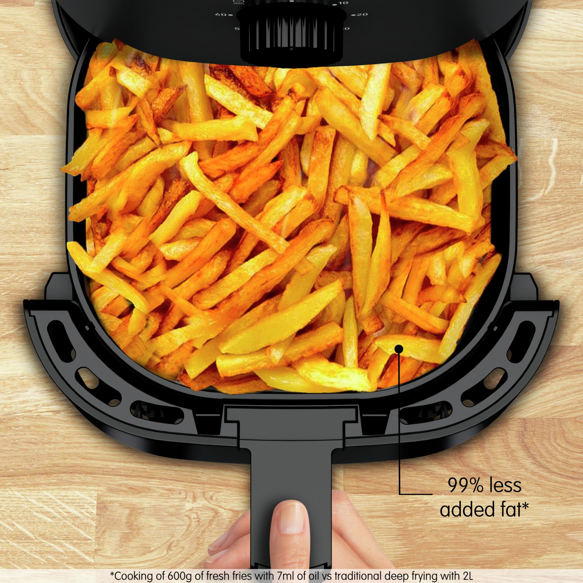 Voir la diapositive 6 : MOULINEX Friteuse électrique sans huile à air chaud EZ130810 - Noir