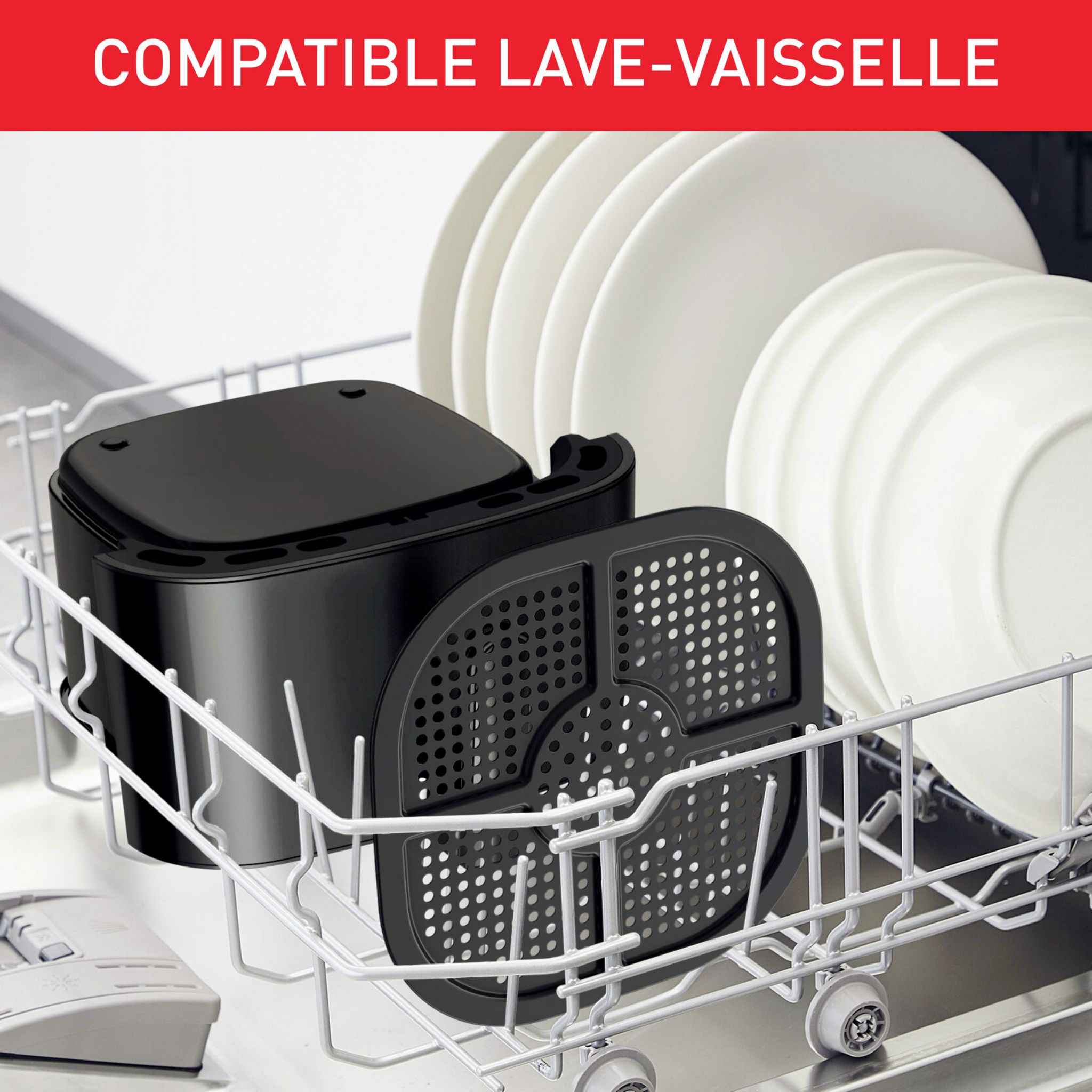 Voir la diapositive 11 : MOULINEX Friteuse électrique sans huile à air chaud EZ130810 - Noir