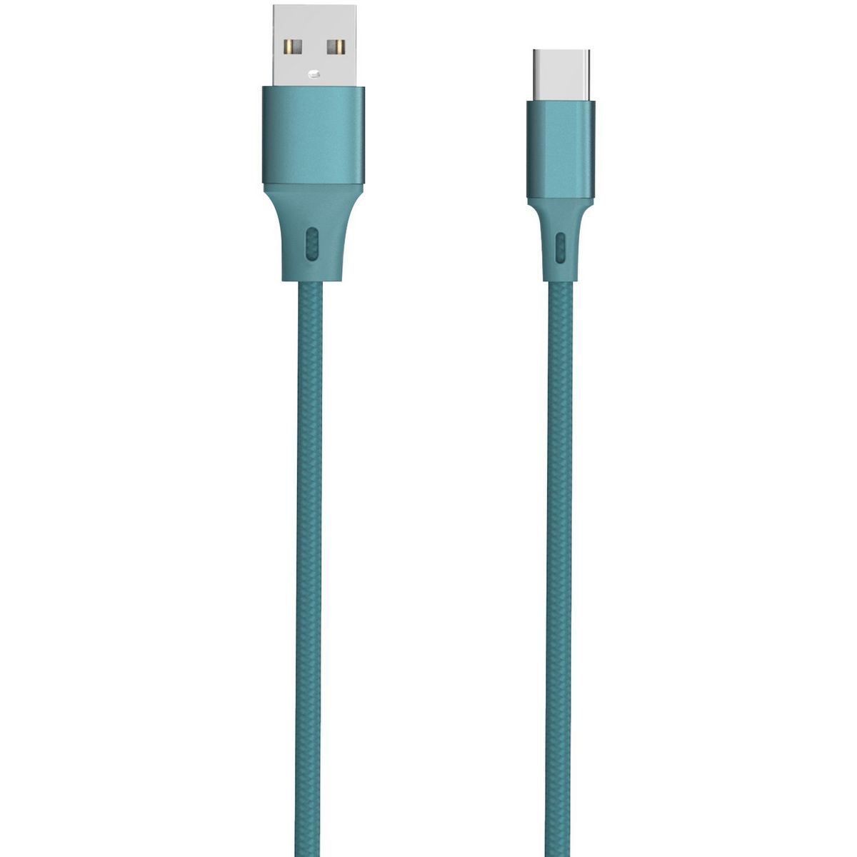 QILIVE Câble de charge USB A/USB C textile - Bleu