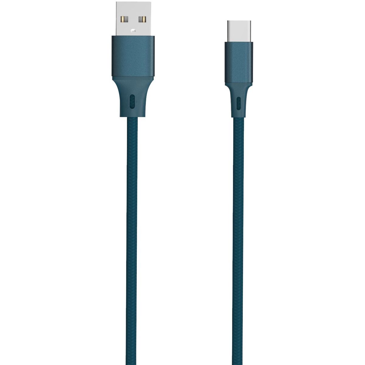 QILIVE Câble de charge USB A/USB C textile - Vert