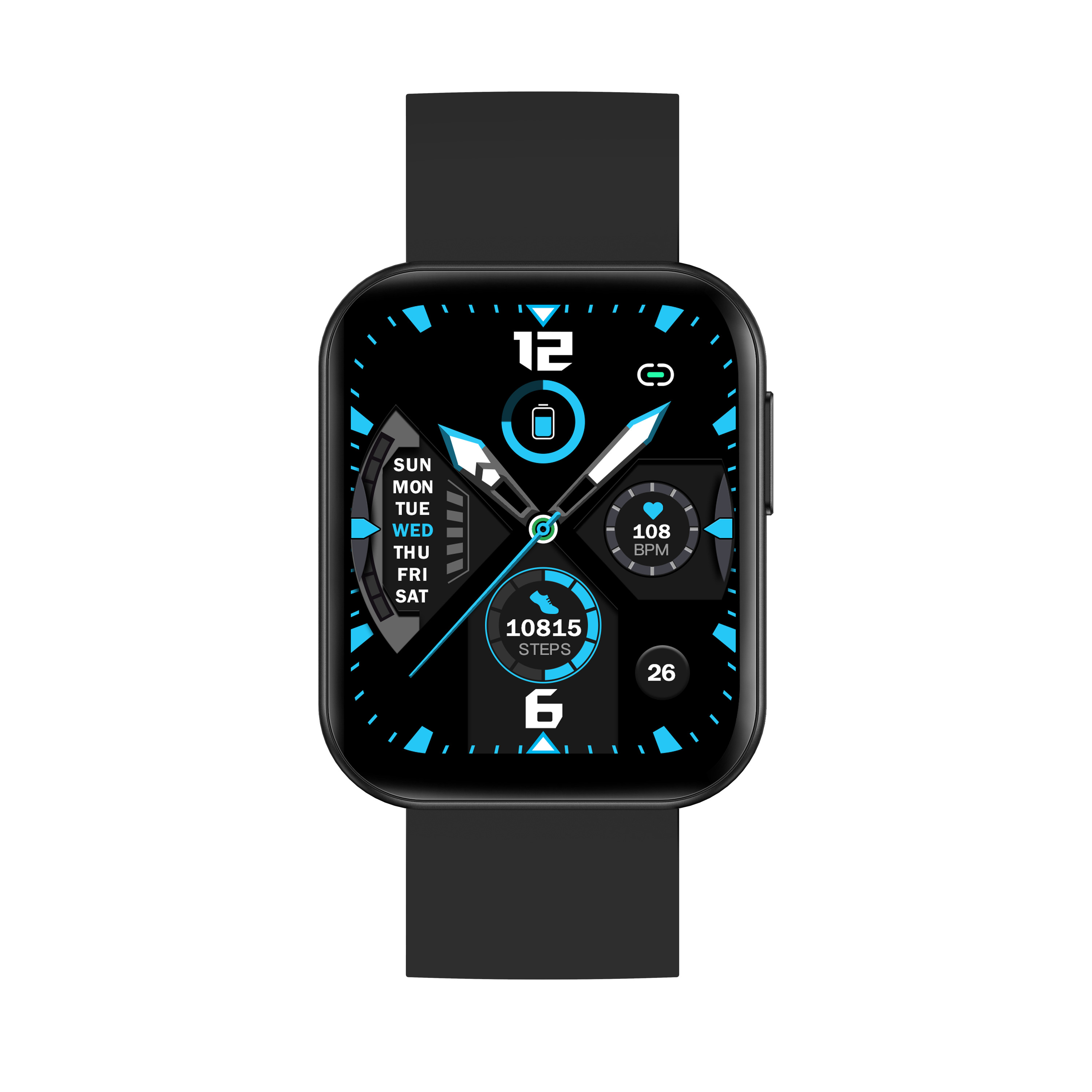 Voir la diapositive 2 : ABYX Montre connectée FIT Fuji - Noir
