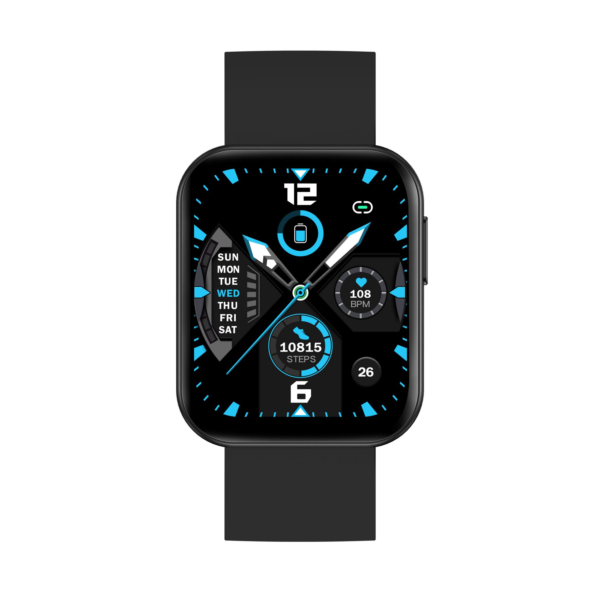 Voir la diapositive 2 : ABYX Montre connectée FIT Fuji - Noir