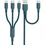 QILIVE Câble de charge Lightning / Micro/USB / USB C - Vert