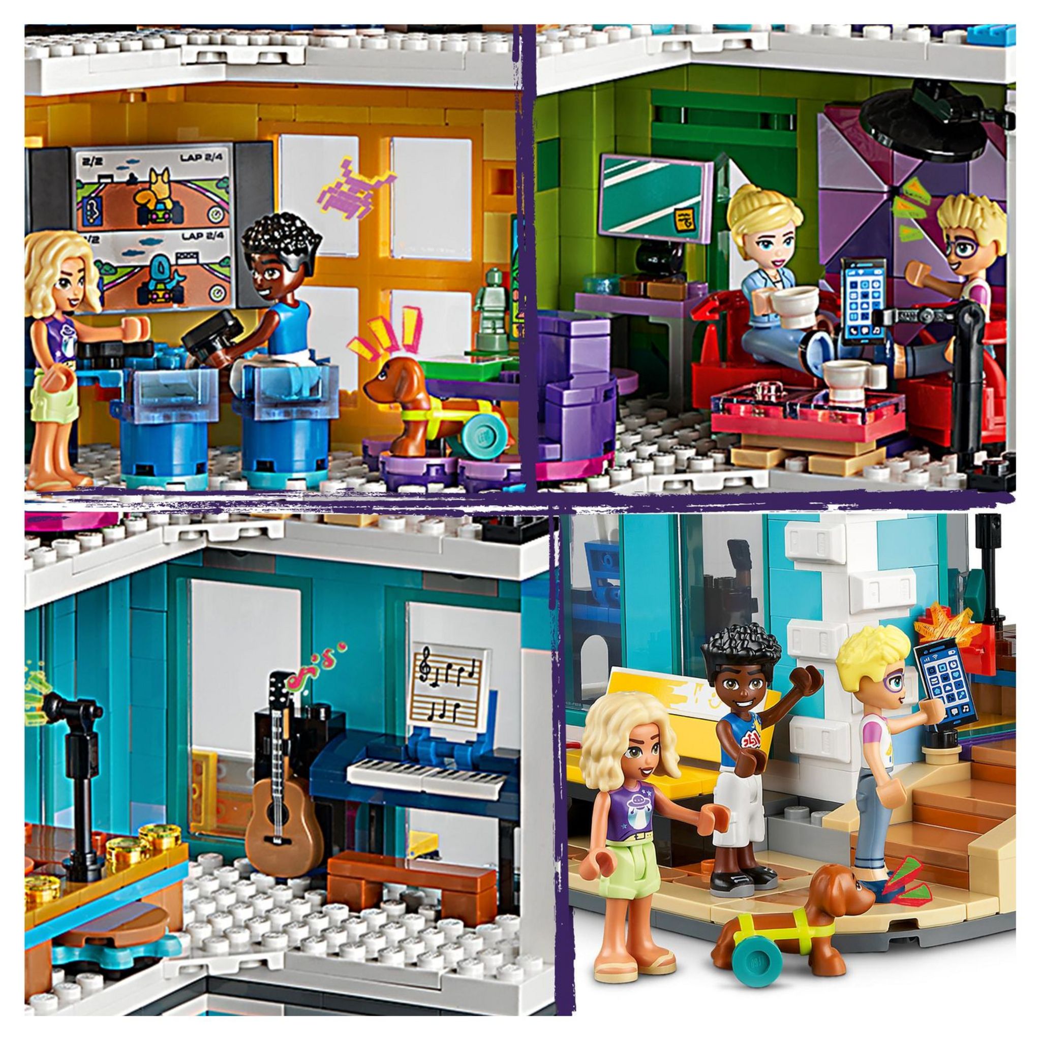 Voir la diapositive 5 : LEGO Friends 41748 - Le Centre Collectif de Heartlake City, Jouet Modulaire avec Studios d'Art et d'Enregistrement, Salle de Jeux, Pickle le Chien et Plus