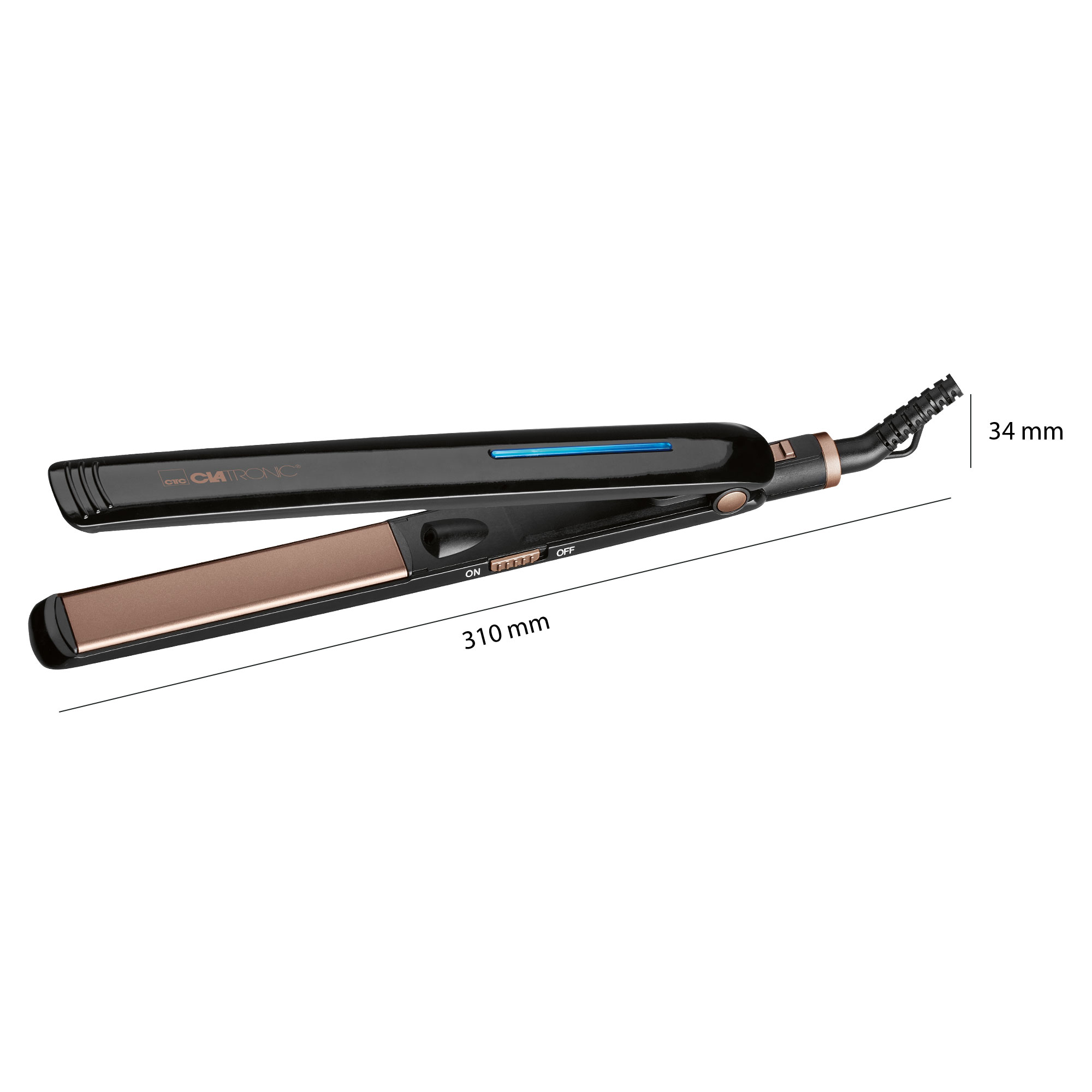 Voir la diapositive 3 : CLATRONIC Lisseur tourmaline HC 3660 - Noir