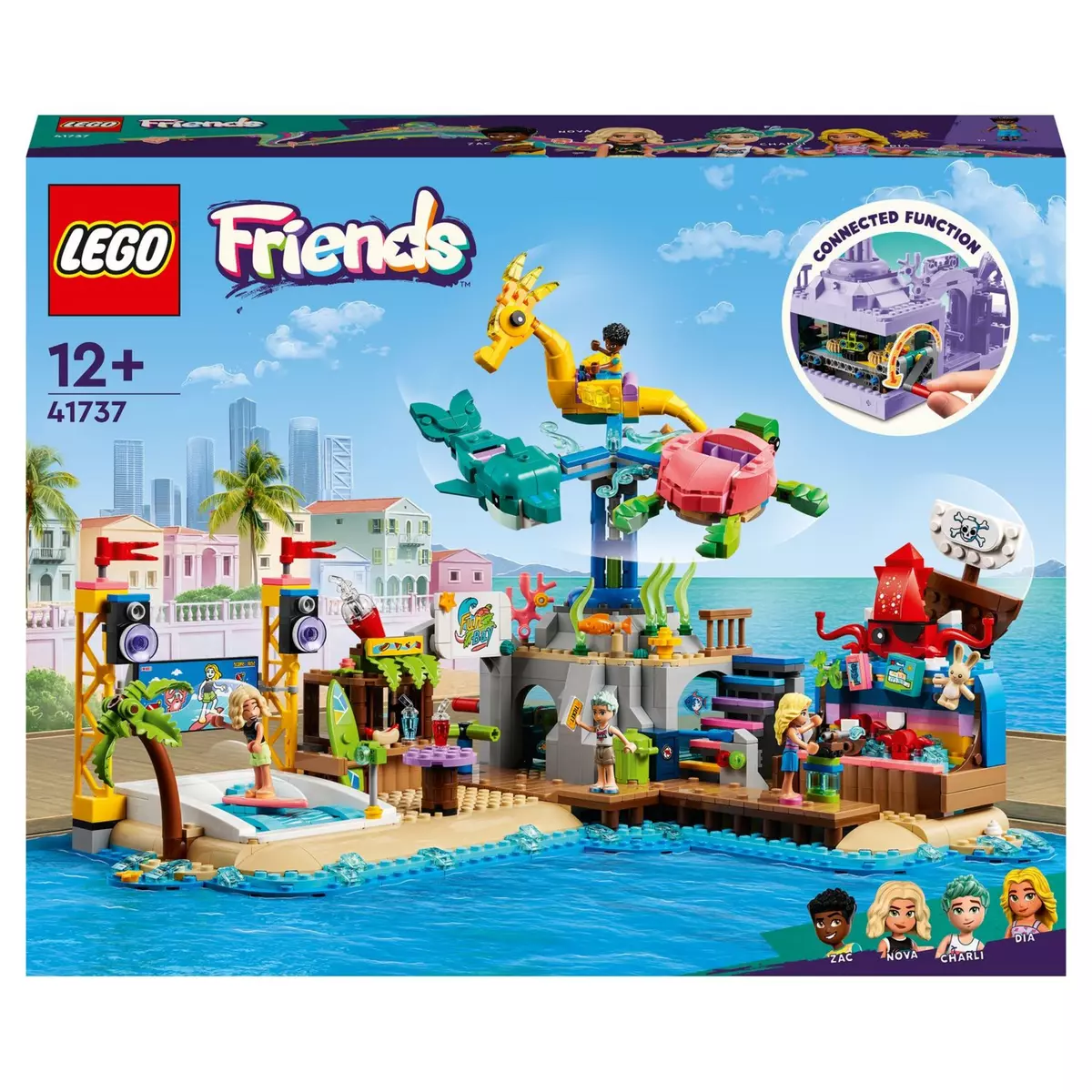 LEGO Friends 41737 - Le Parc d'Attractions à la Plage, Jouet de